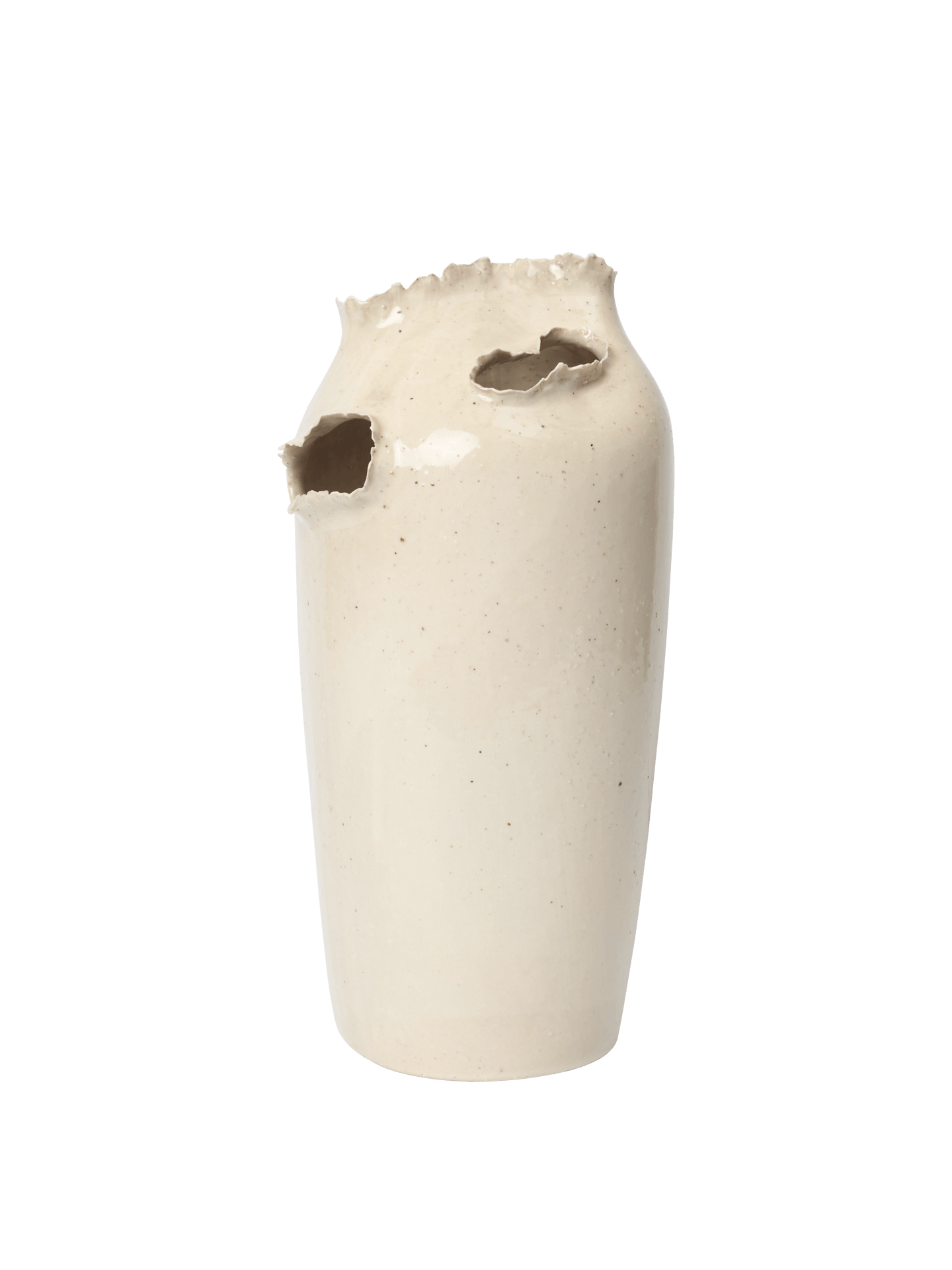 Tereo Tall Vase - Off-White Speckle