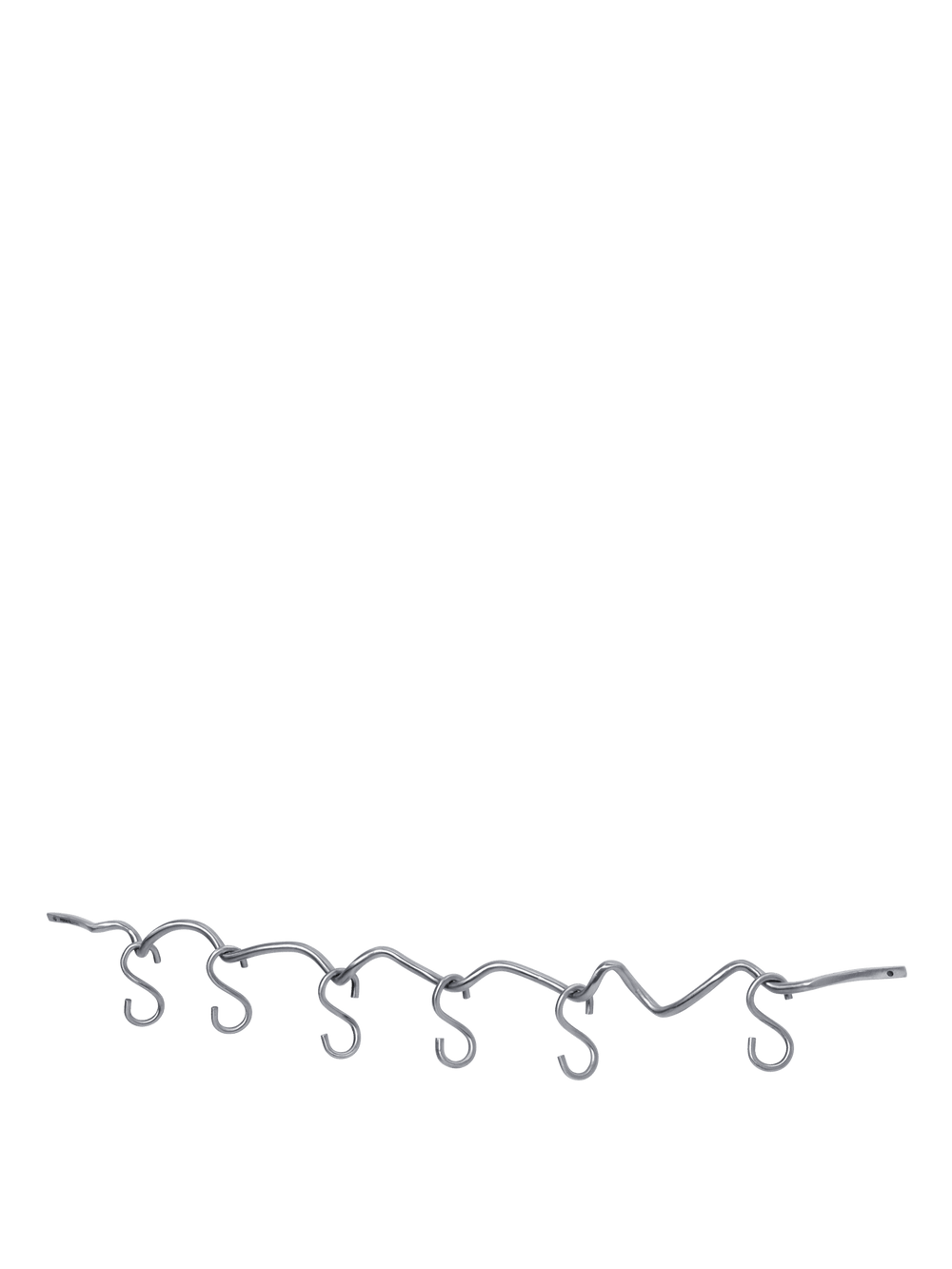 Curvature Hanging Rail de acero inoxidable con seis ganchos curvados