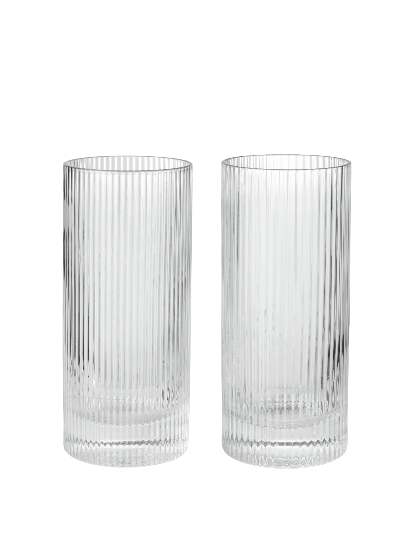 Ripple Highball Glasses - Set of 2 - Clear