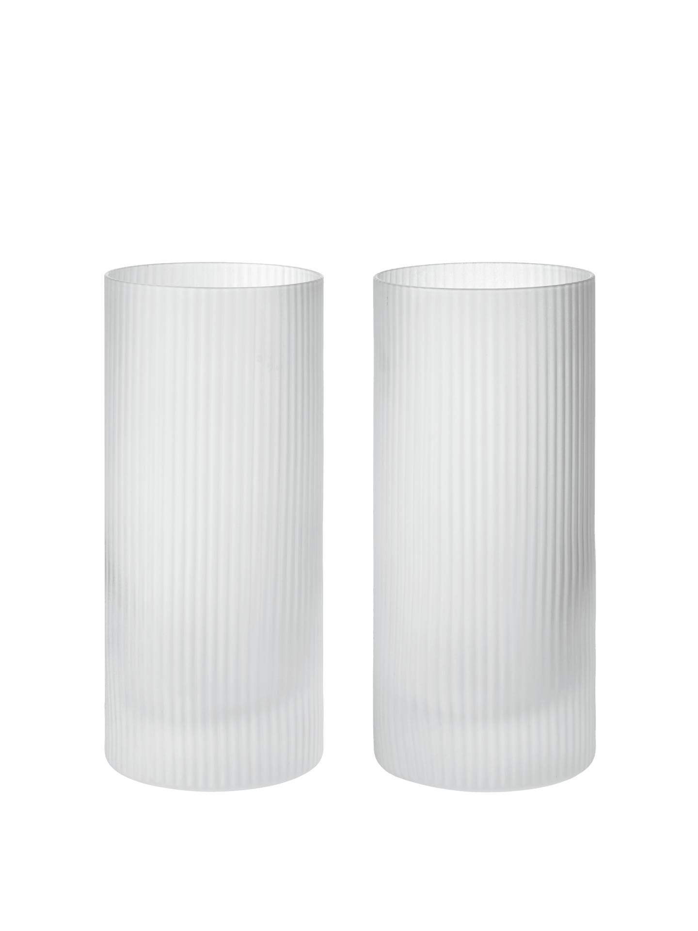 Ripple Highball Glasses - Set of 2 - Frosted