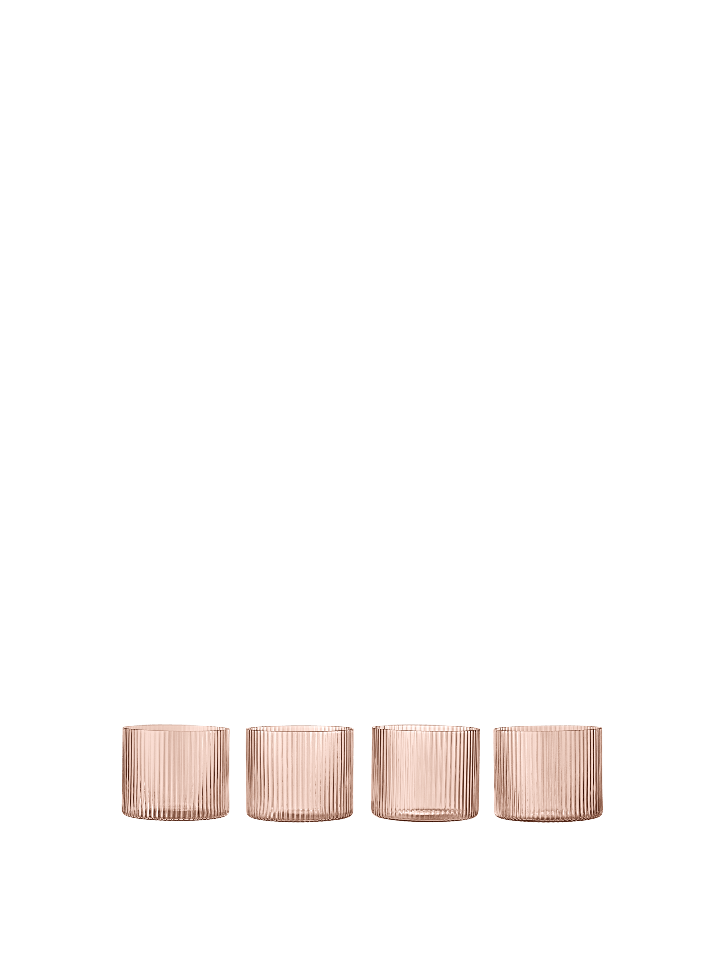 Ripple Low Glasses - Set of 4 - Blush