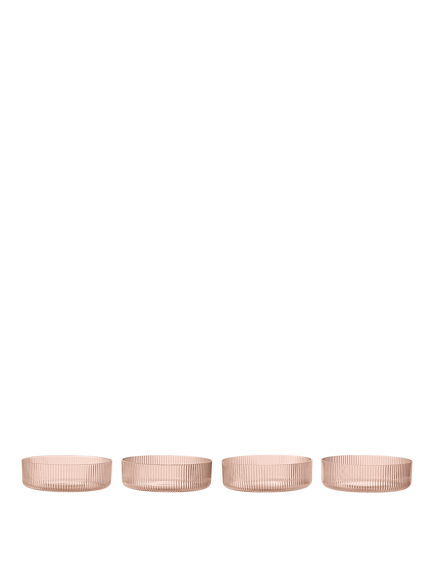 Ripple Serving Bowls - Set of 4 - Blush