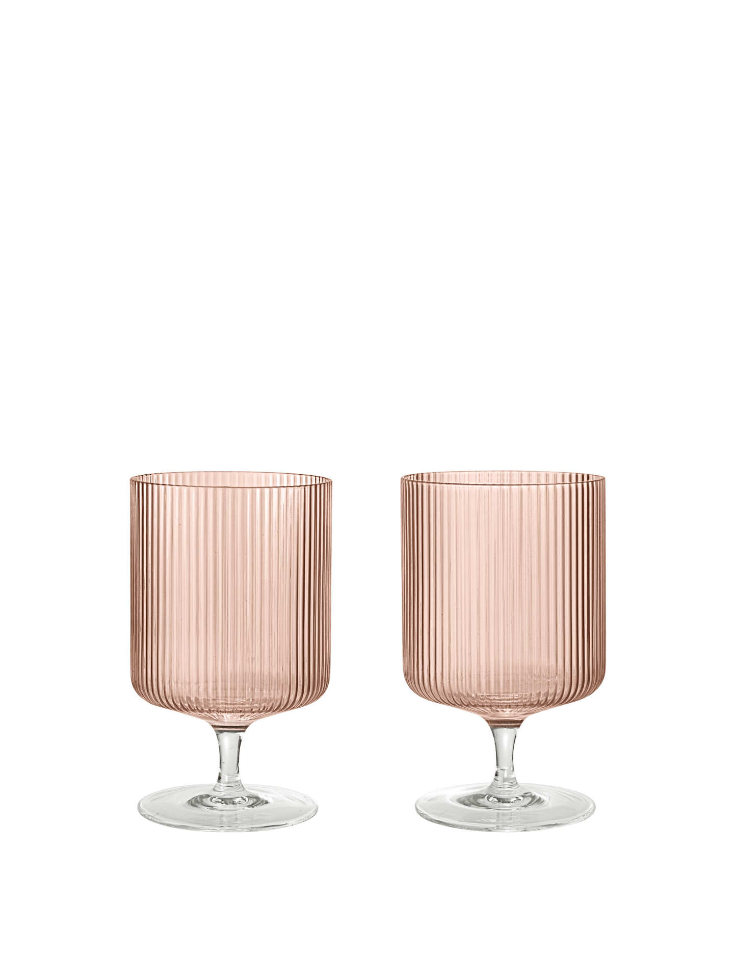 Ripple Wine Glasses - Set of 2 - Blush