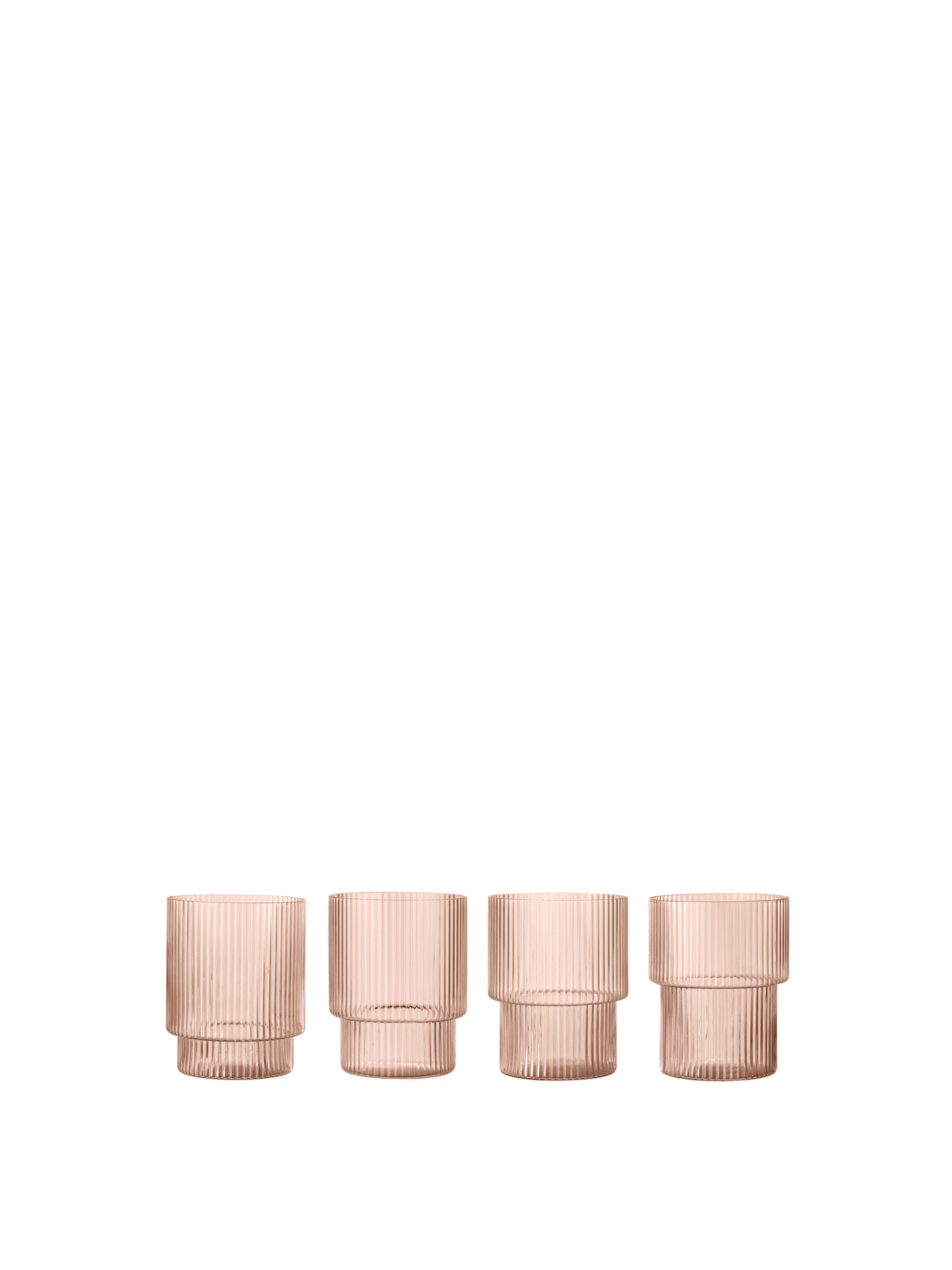 Ripple Glasses - Set of 4 - Blush