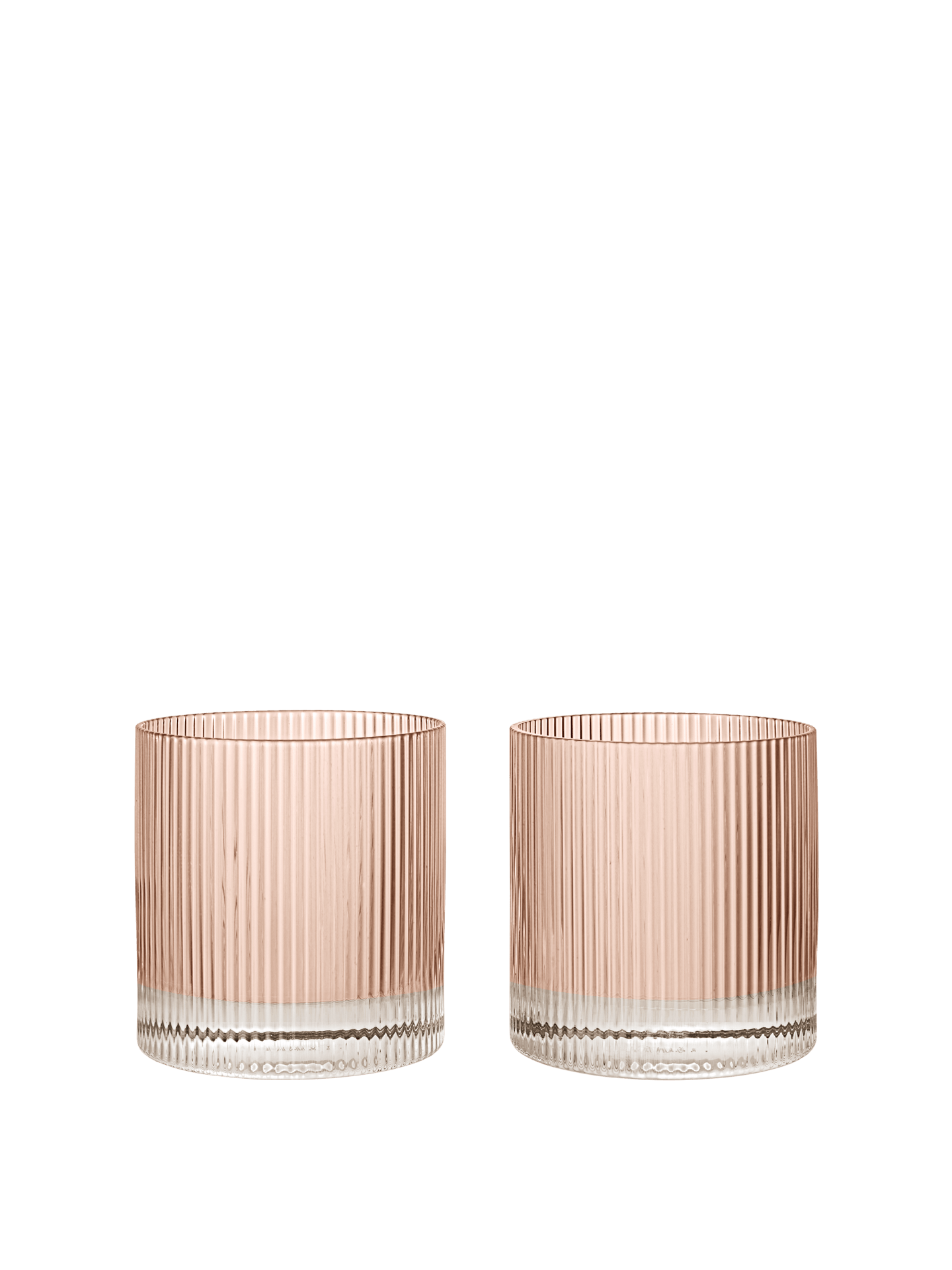 Ripple Tumbler Glasses - Set of 2 - Blush