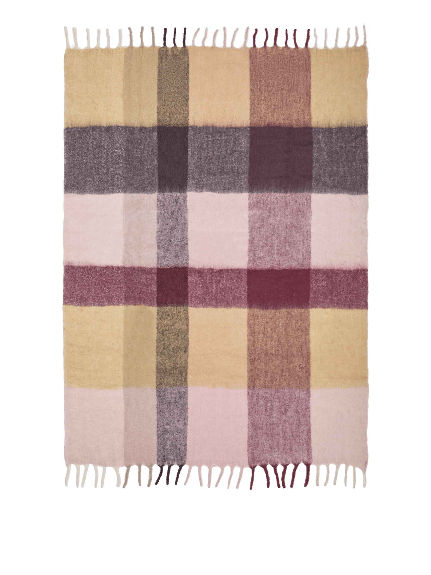 Blur Mohair Blanket - Butter/Pale Rose