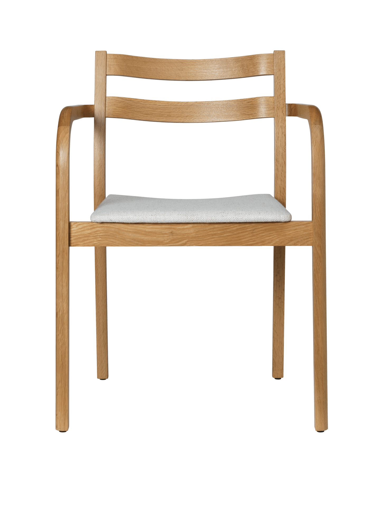 Boda Dining Chair with Arms - Upholstered Seat - Staple - Natural Oak/Off-White