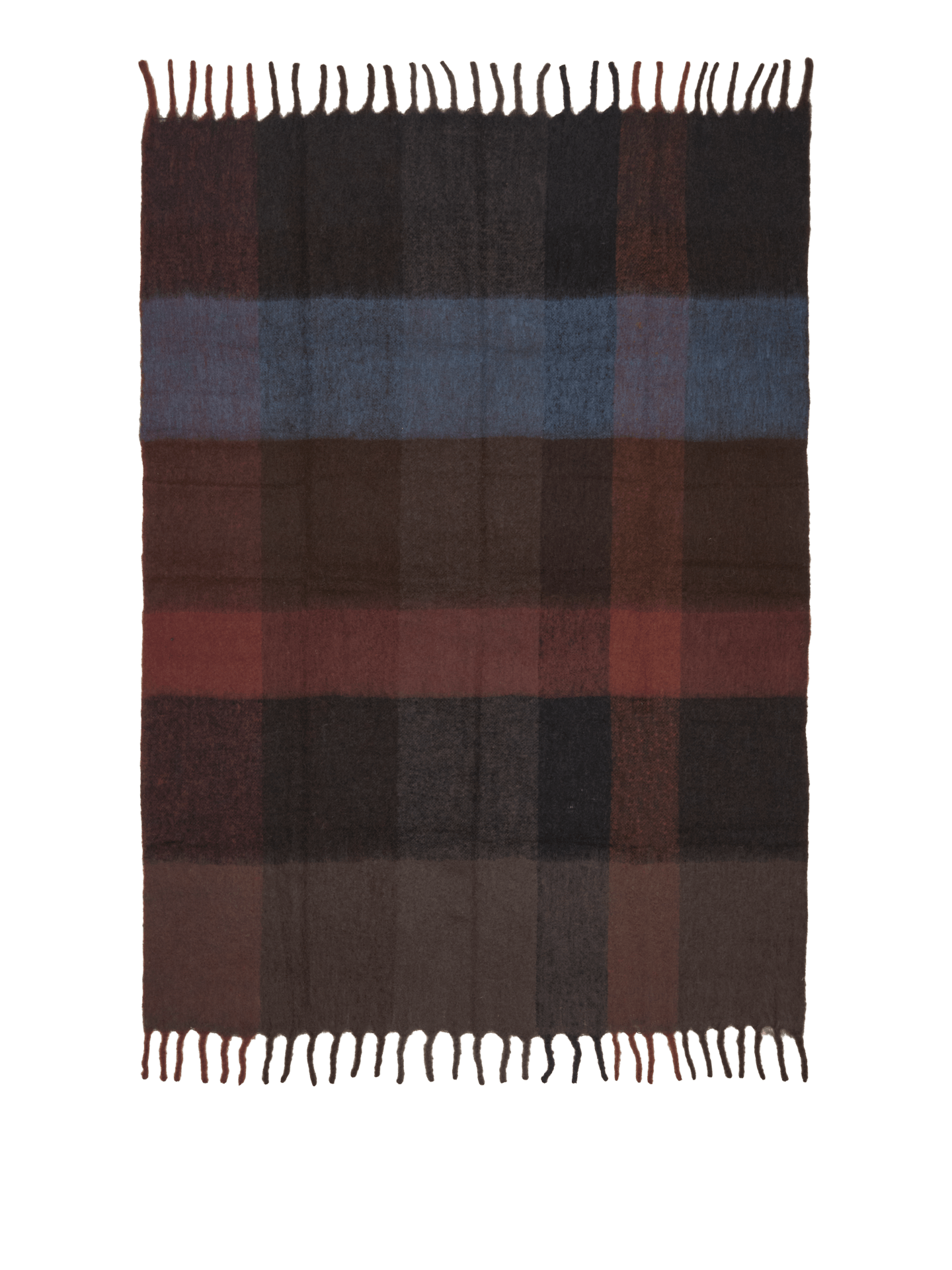 Blur Mohair Blanket - Dark Chocolate/Oxide Red