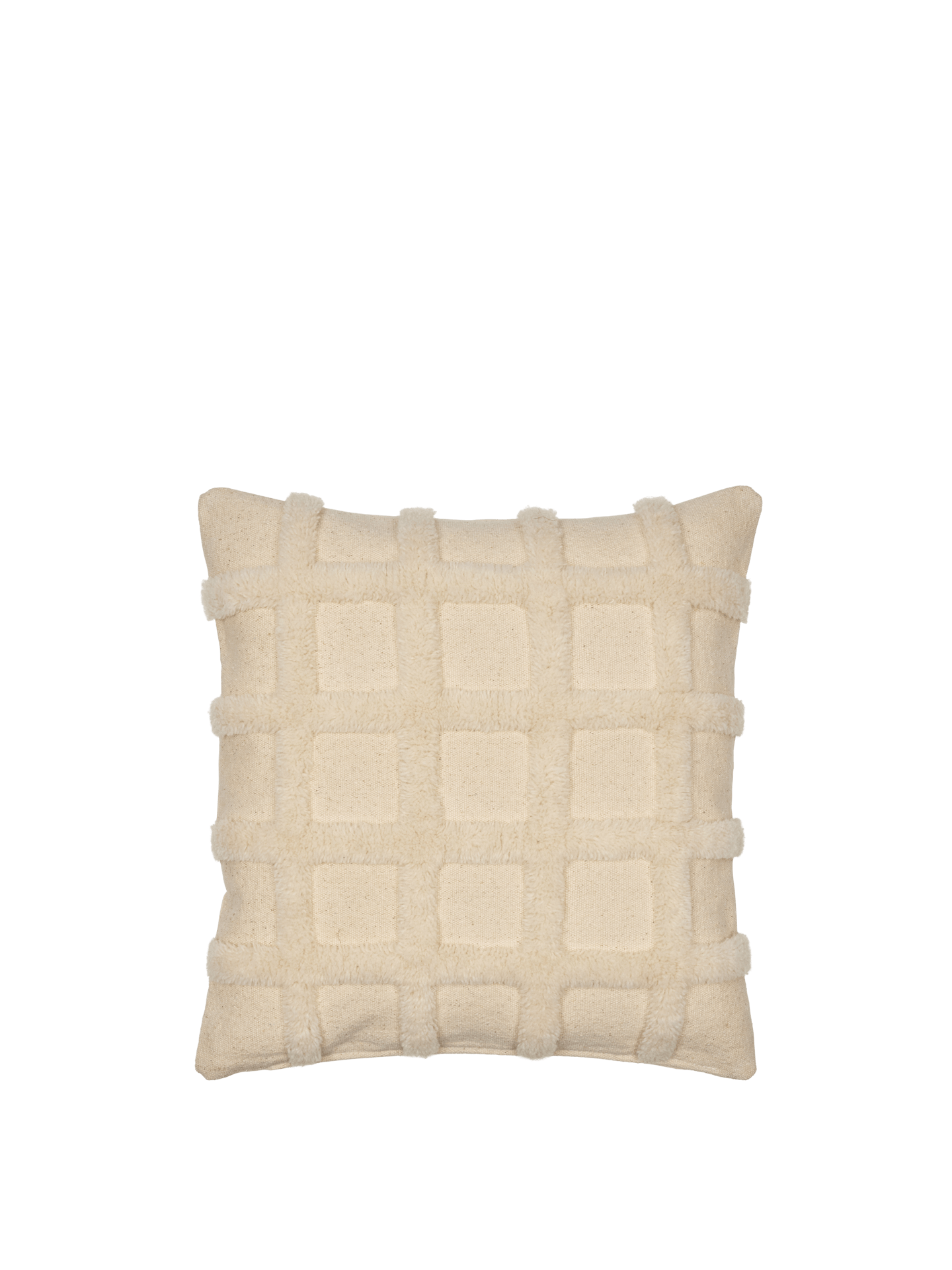Norte Grid Cushion - Off-White