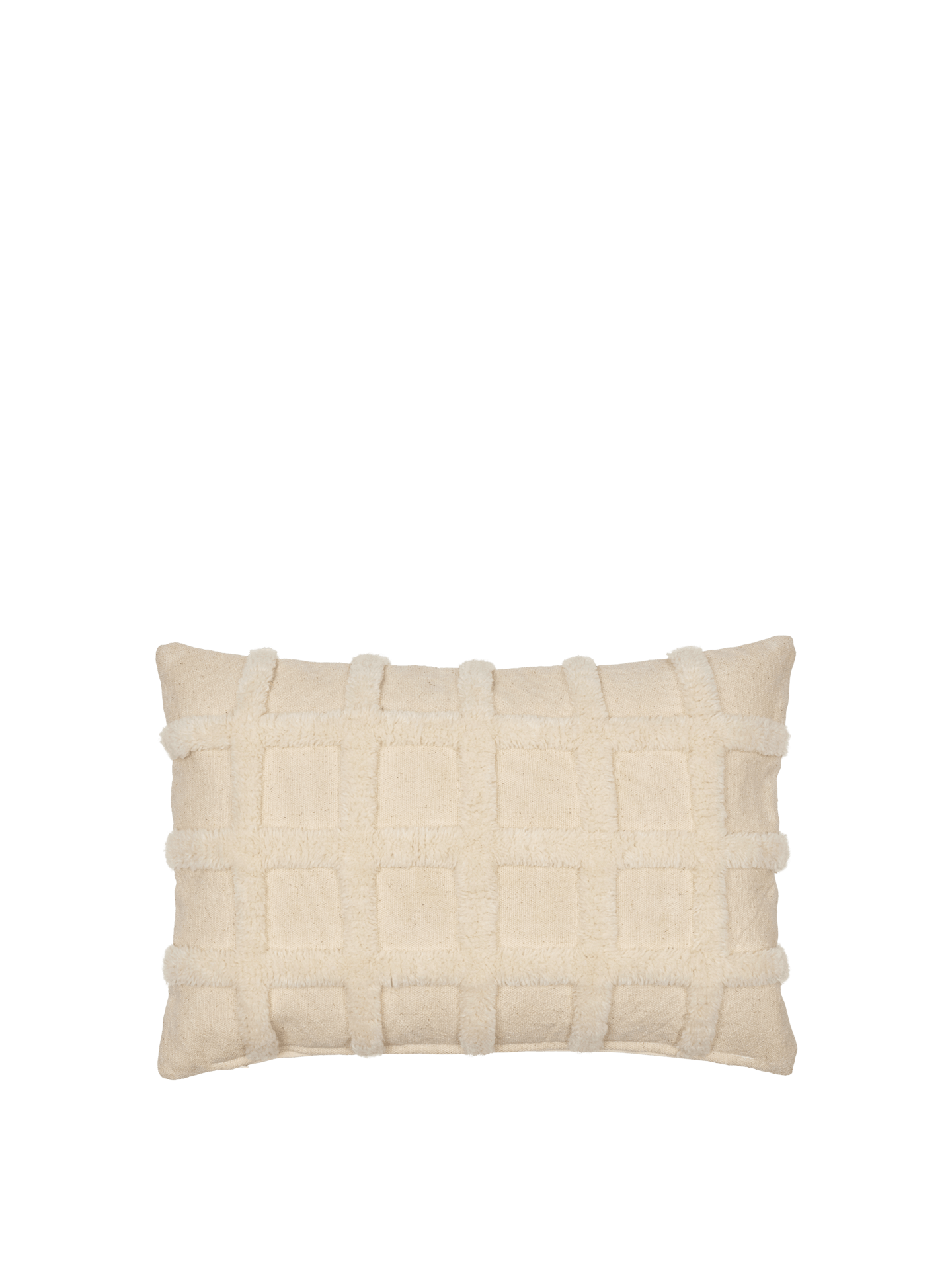 Norte Grid Cushion - Rectangular - Off-White