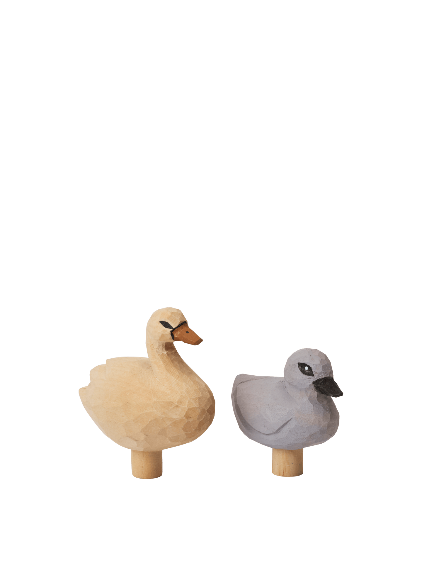 Loopi Figurines - Swan and Duckling - Set of 2 - Multi