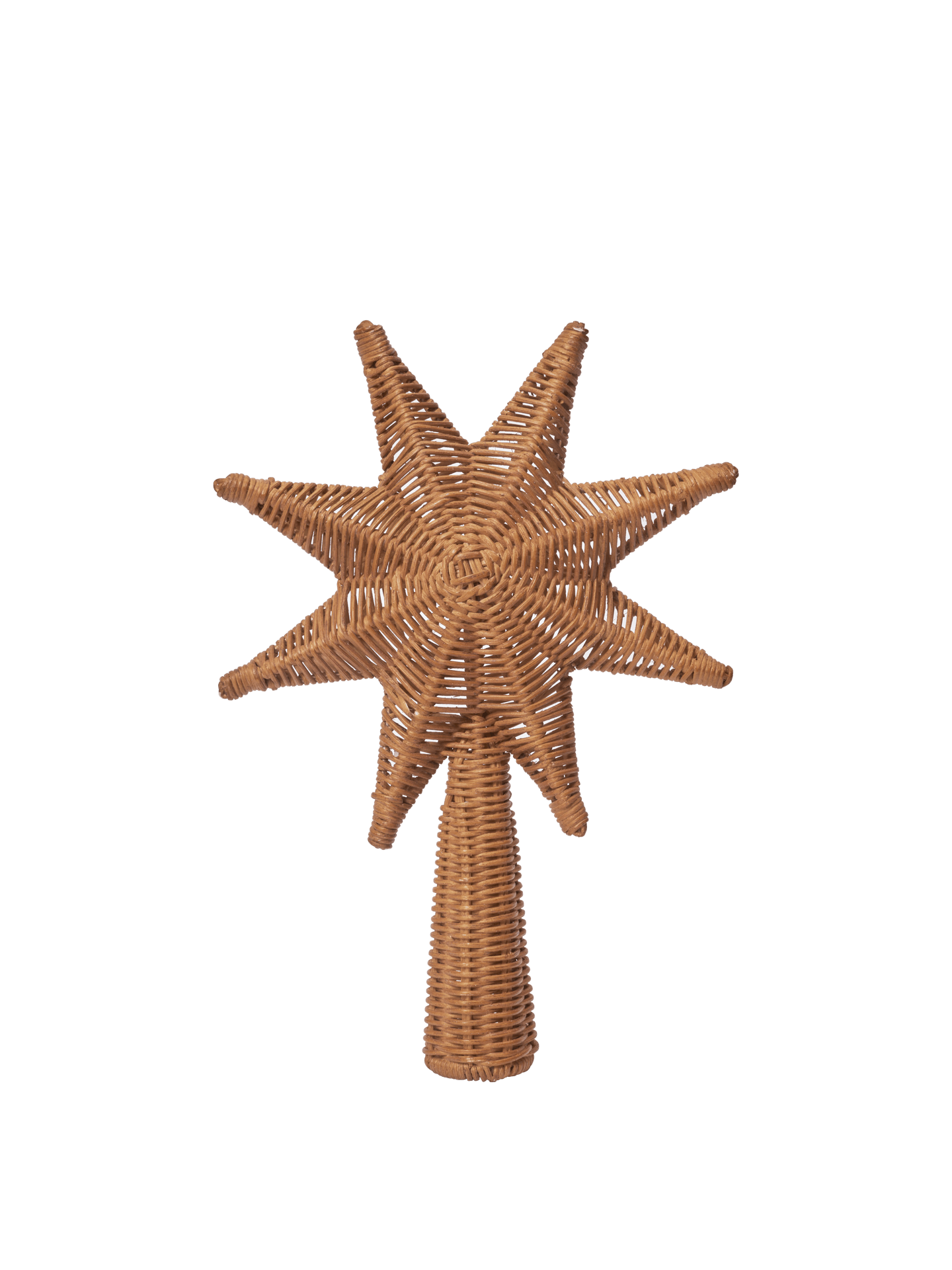 Rattan Christmas Tree Top Star - Natural