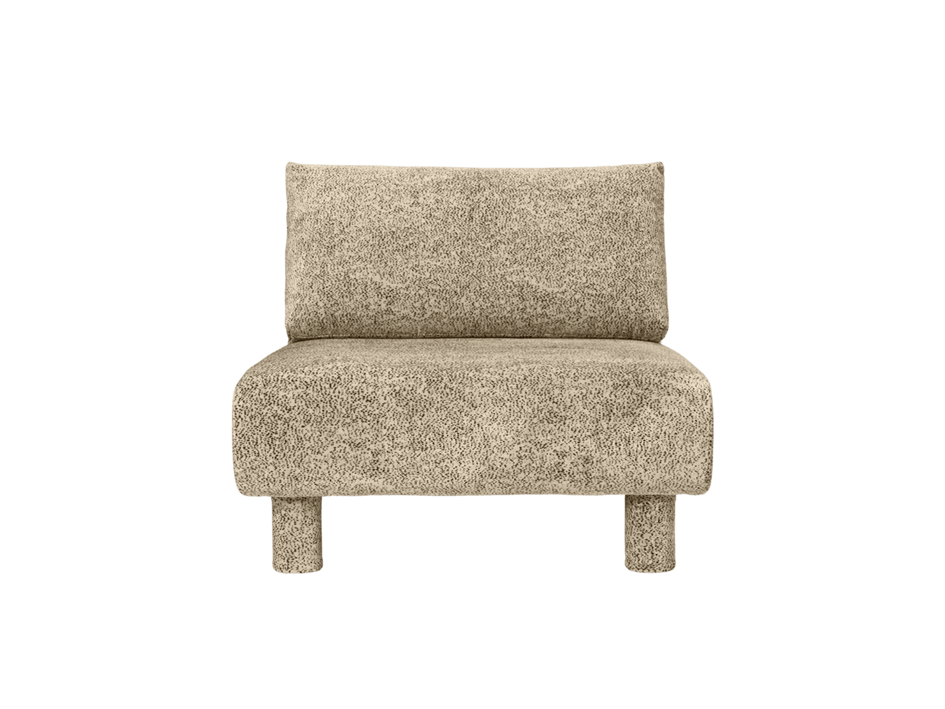 Dase Sofa Center - Poppy Velvet - Butter/Black