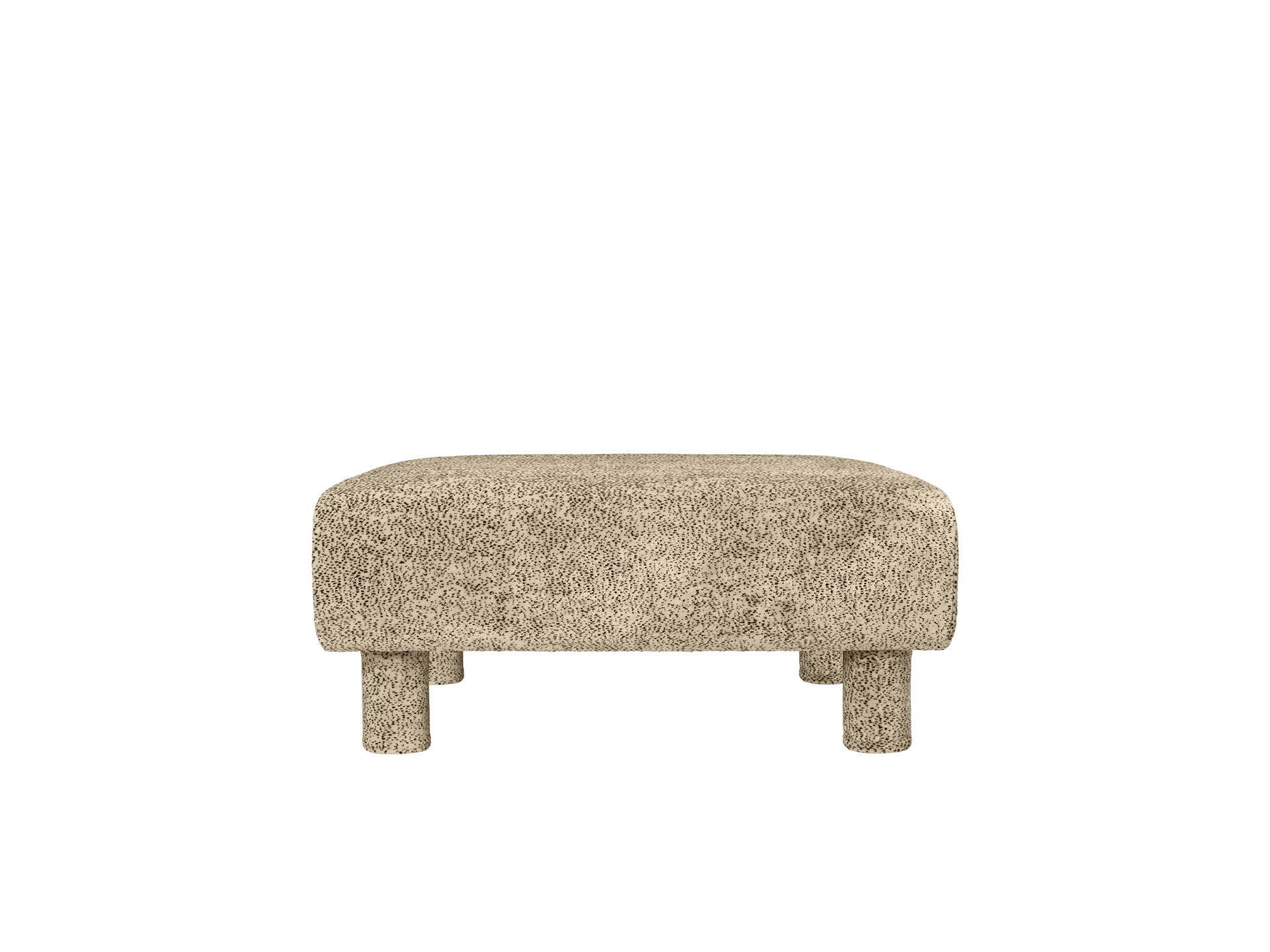 Dase Ottoman - Poppy Velvet - Butter/Black