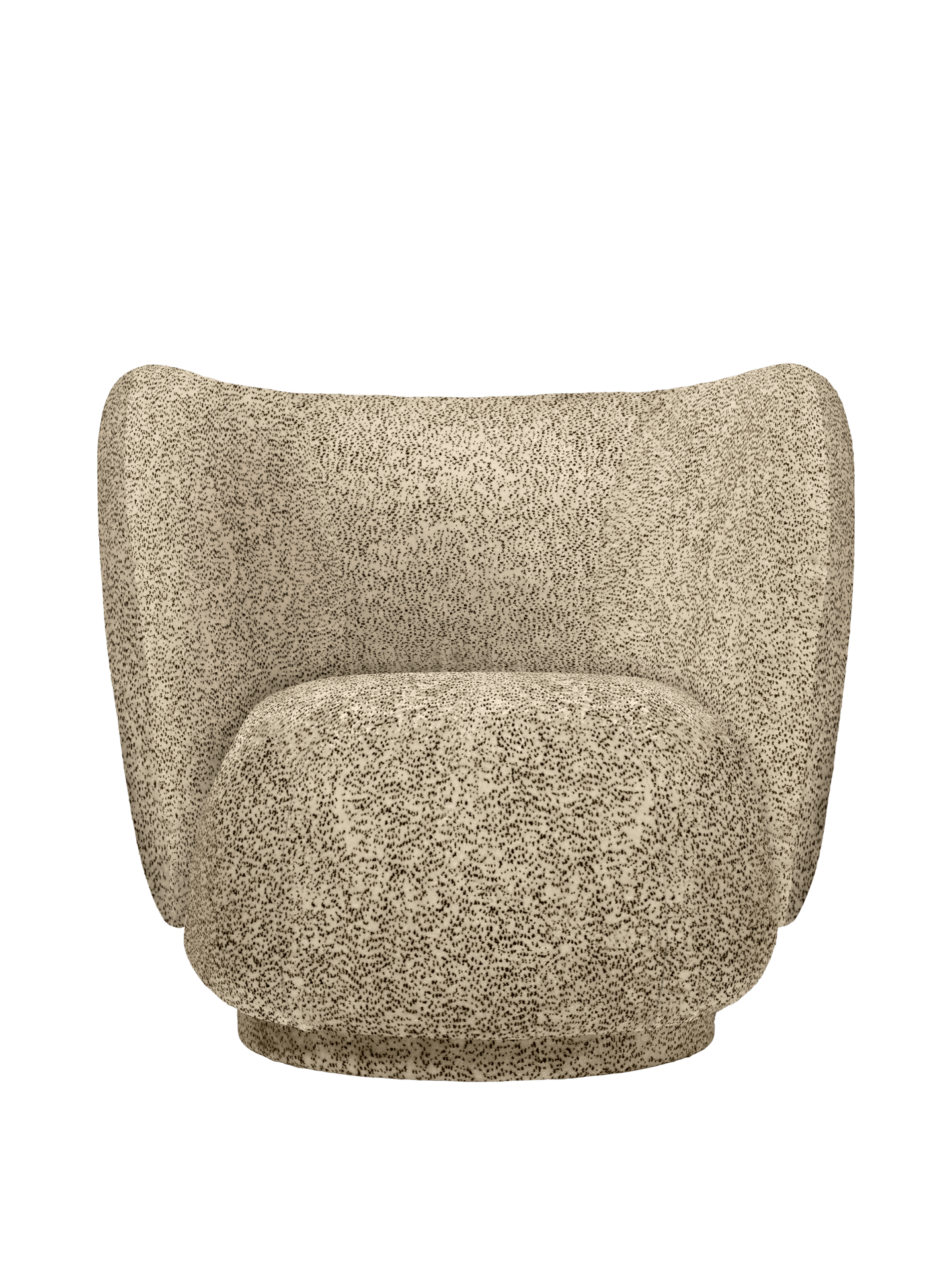 Rico Lounge Chair - Swivel - Poppy Velvet - Butter/Black