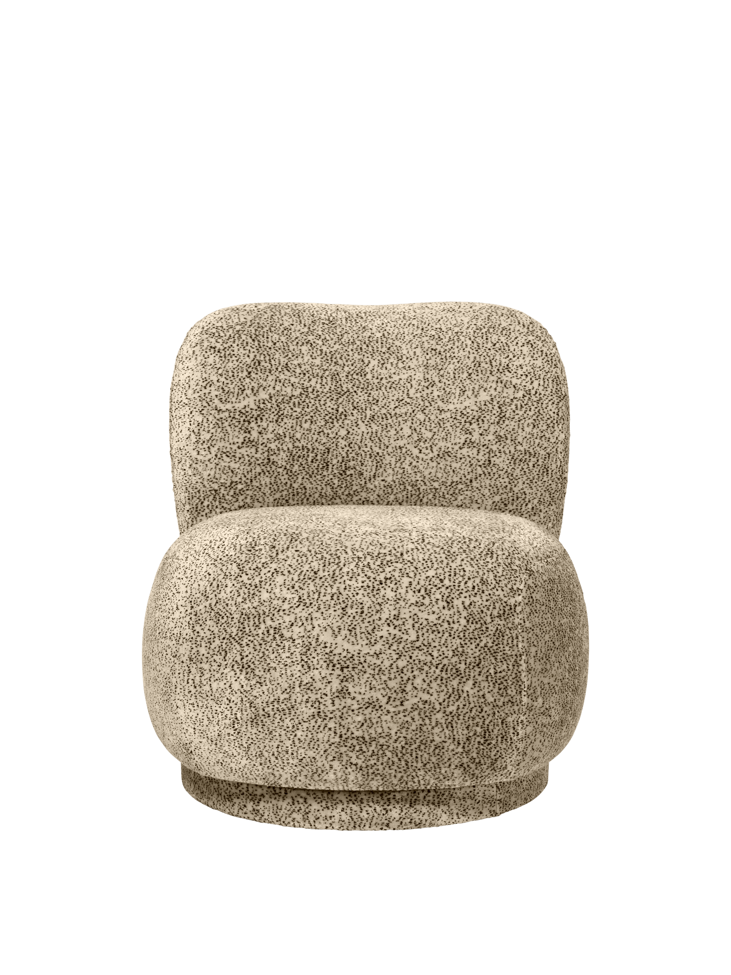 Rico Piccolo Lounge Chair - Swivel - Poppy Velvet - Butter/Black