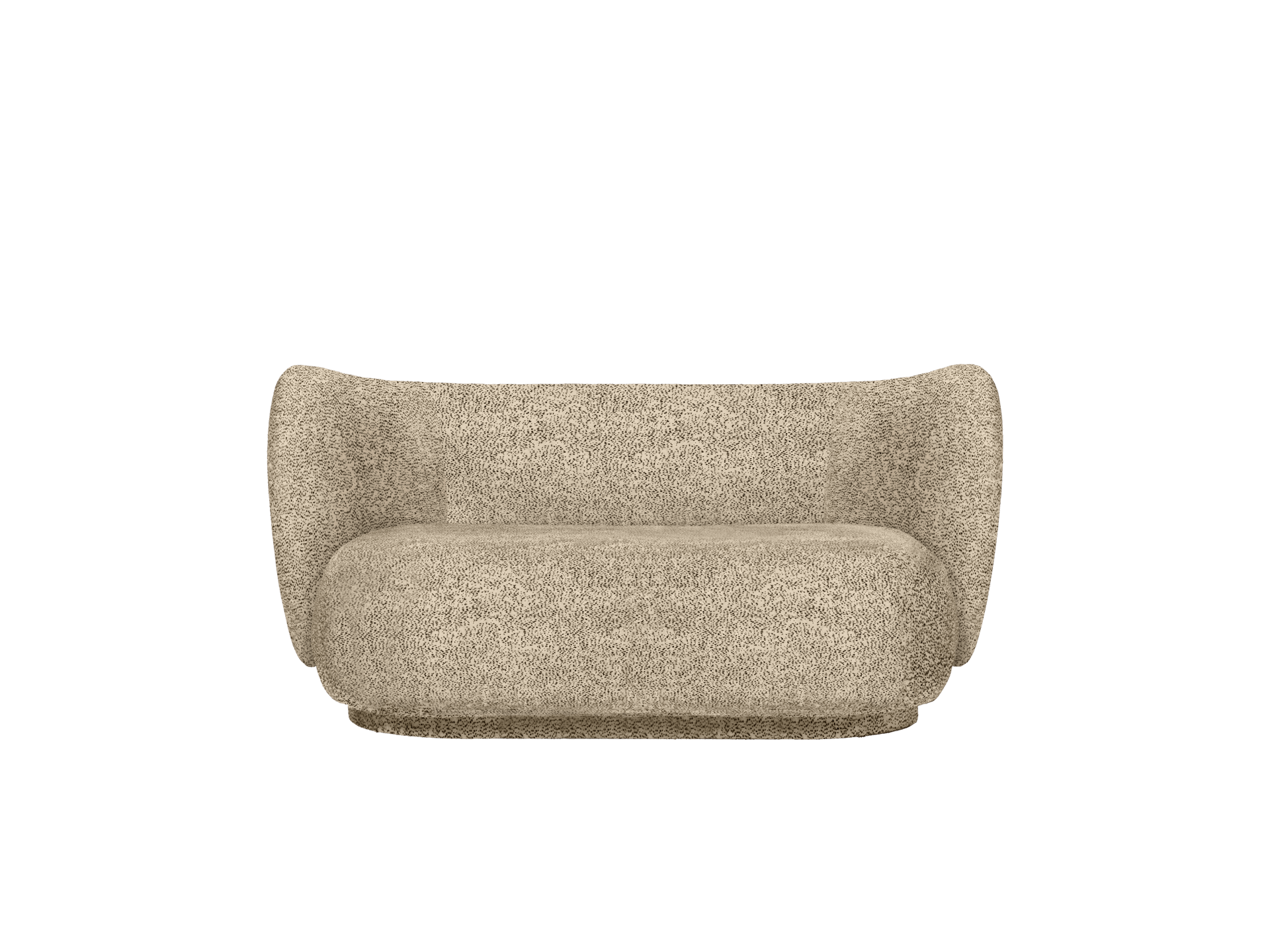 Rico Sofa 2-seater - Poppy Velvet - Butter/Black