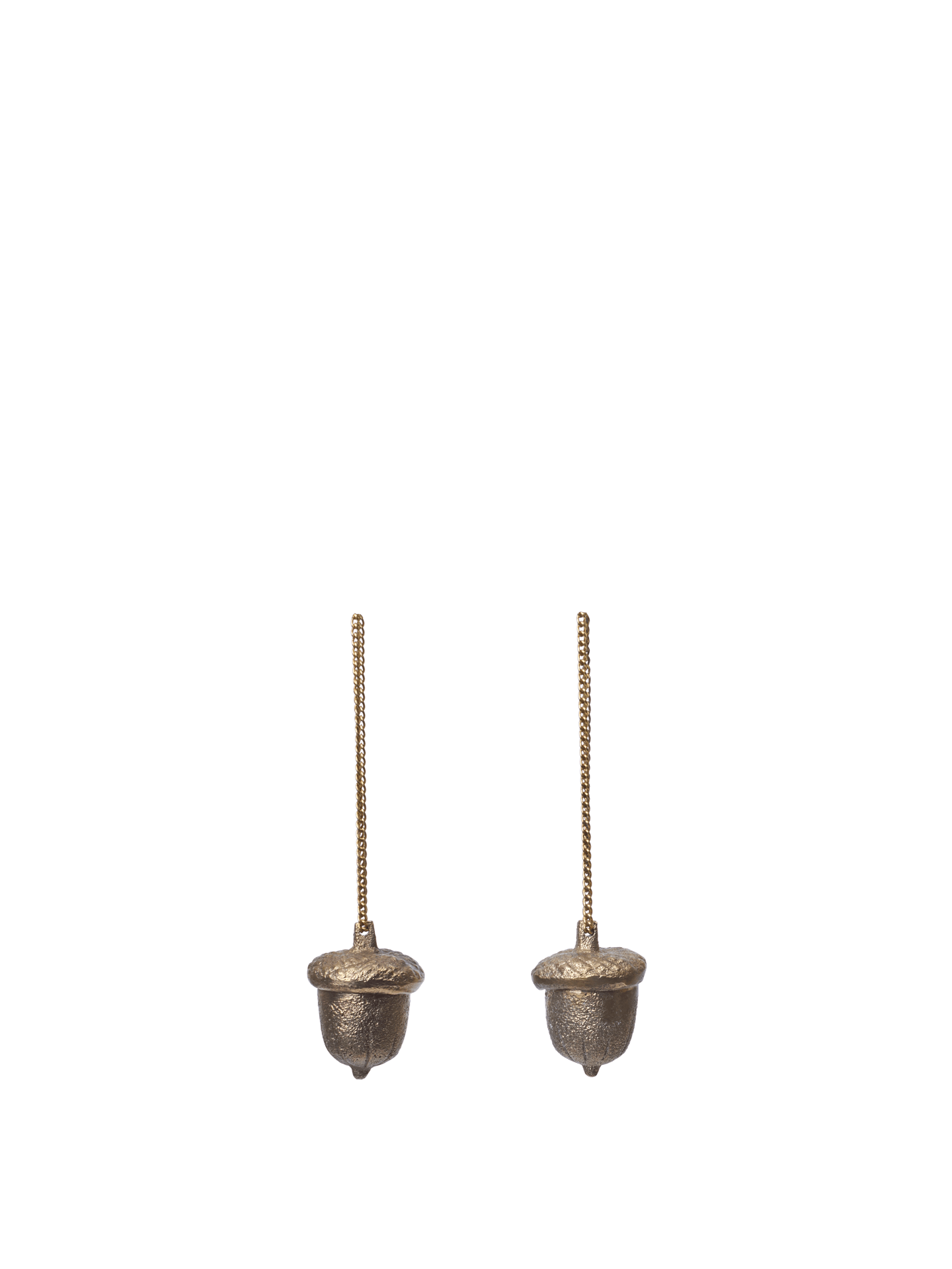 Acorn Ornaments - Set of 2 - Brass