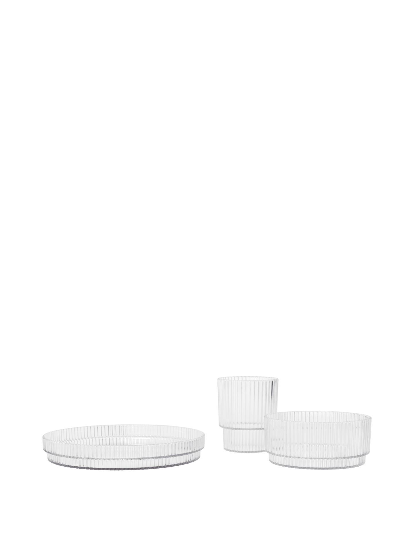 Ripple Kids Dinner Set - Clear