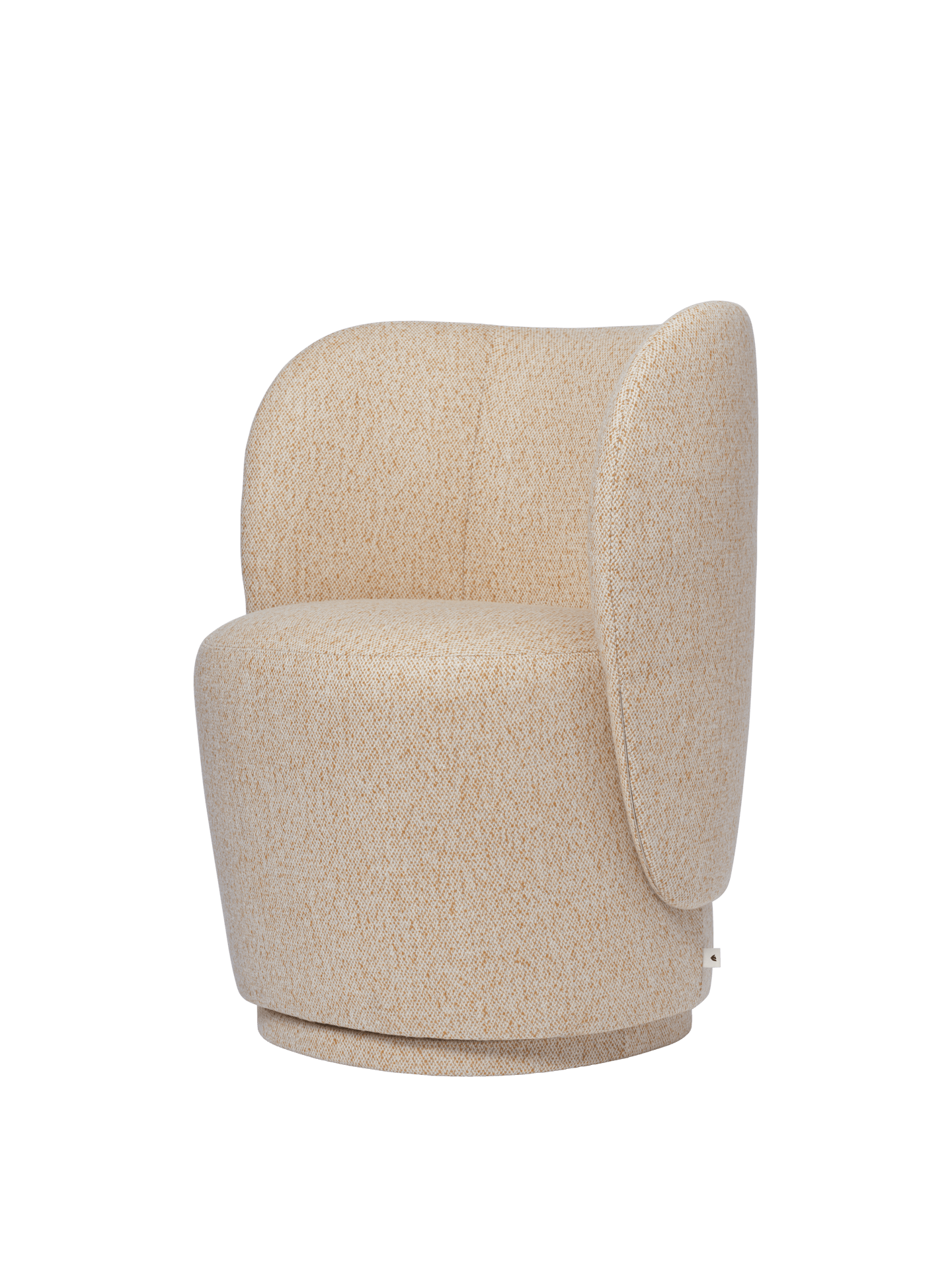 Rico Club Chair - Swivel - Vanir - Off-White/Honey