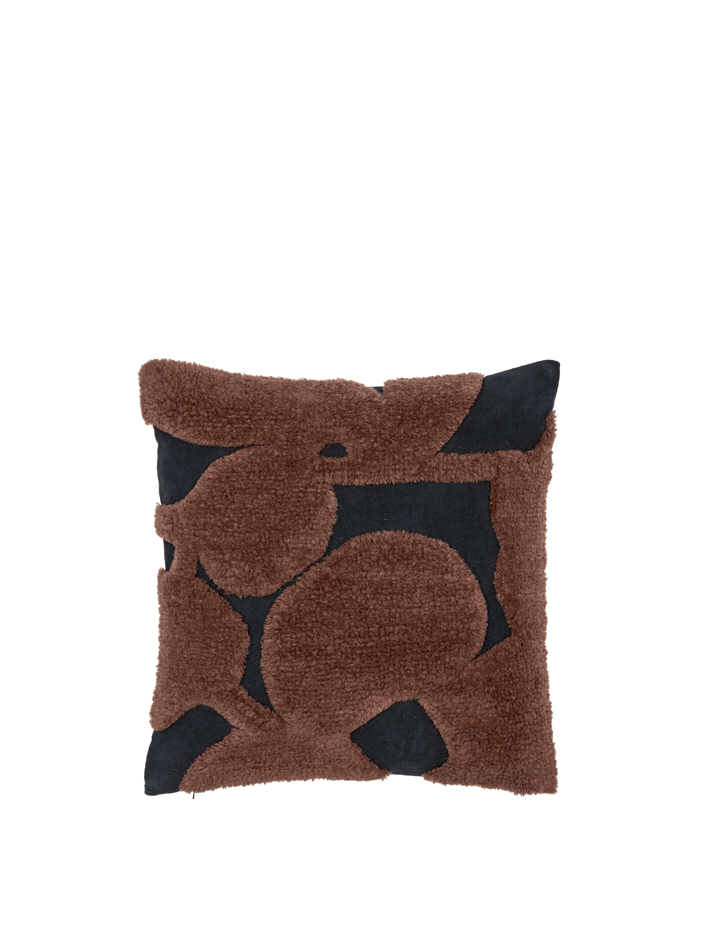 Cilla Tufted Cushion - Black/Dark Chocolate
