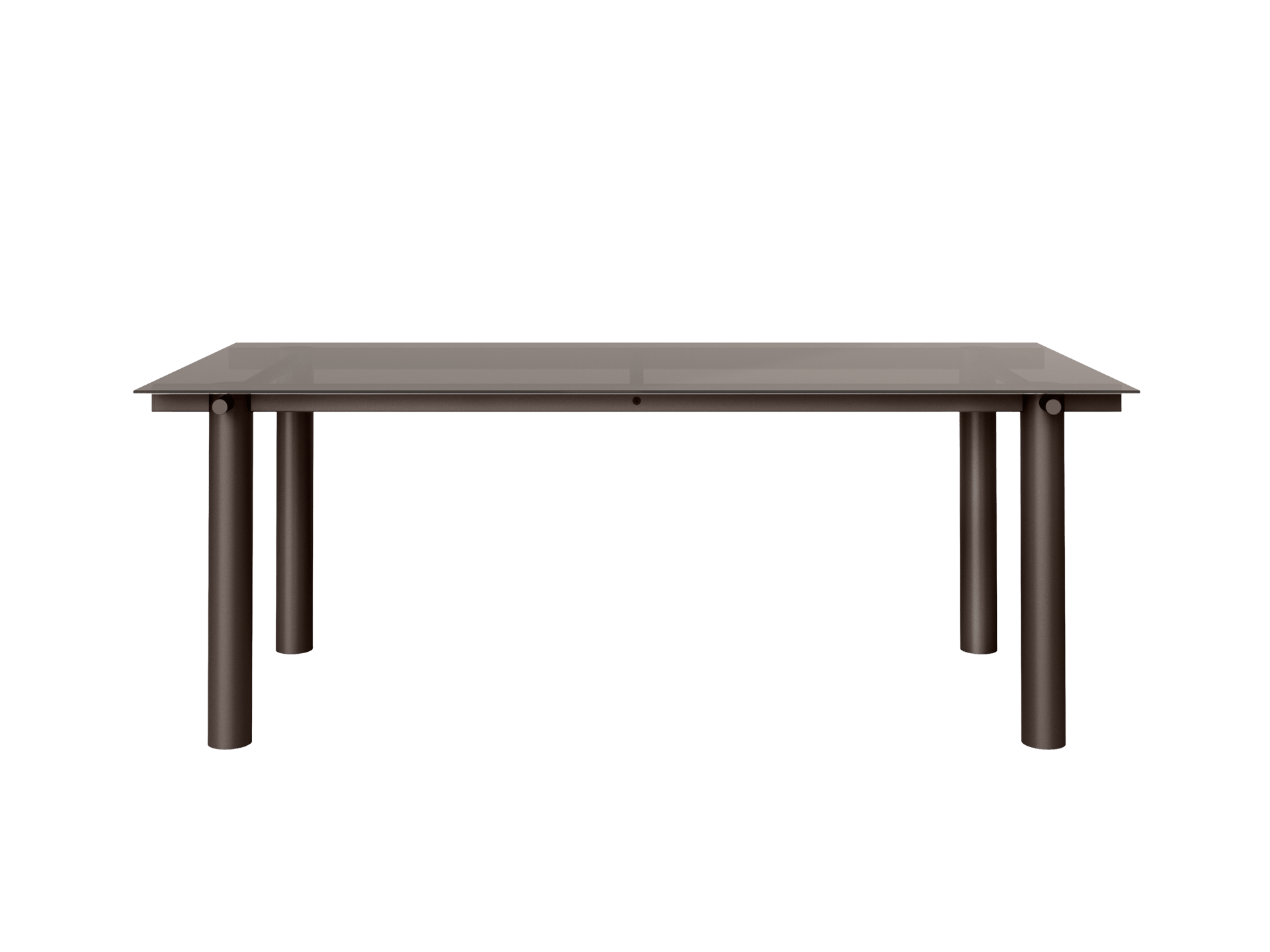 Atura Dining Table - Dark Chocolate/Dark Tinted Glass