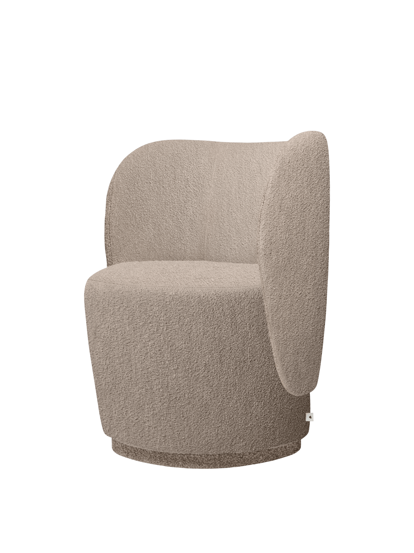 Rico Club Chair - Swivel - Soft Bouclé - Natural