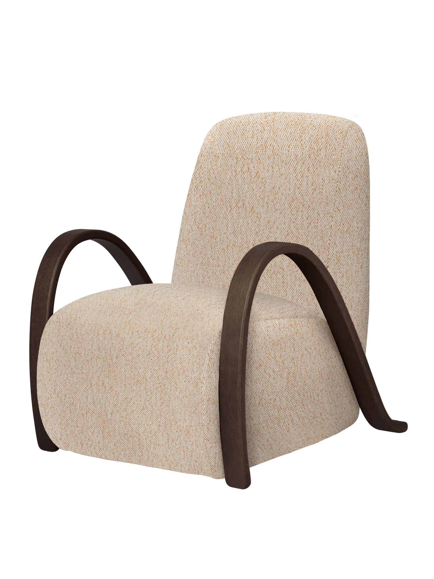 Buur Lounge Chair - Vanir - Off-White/Honey