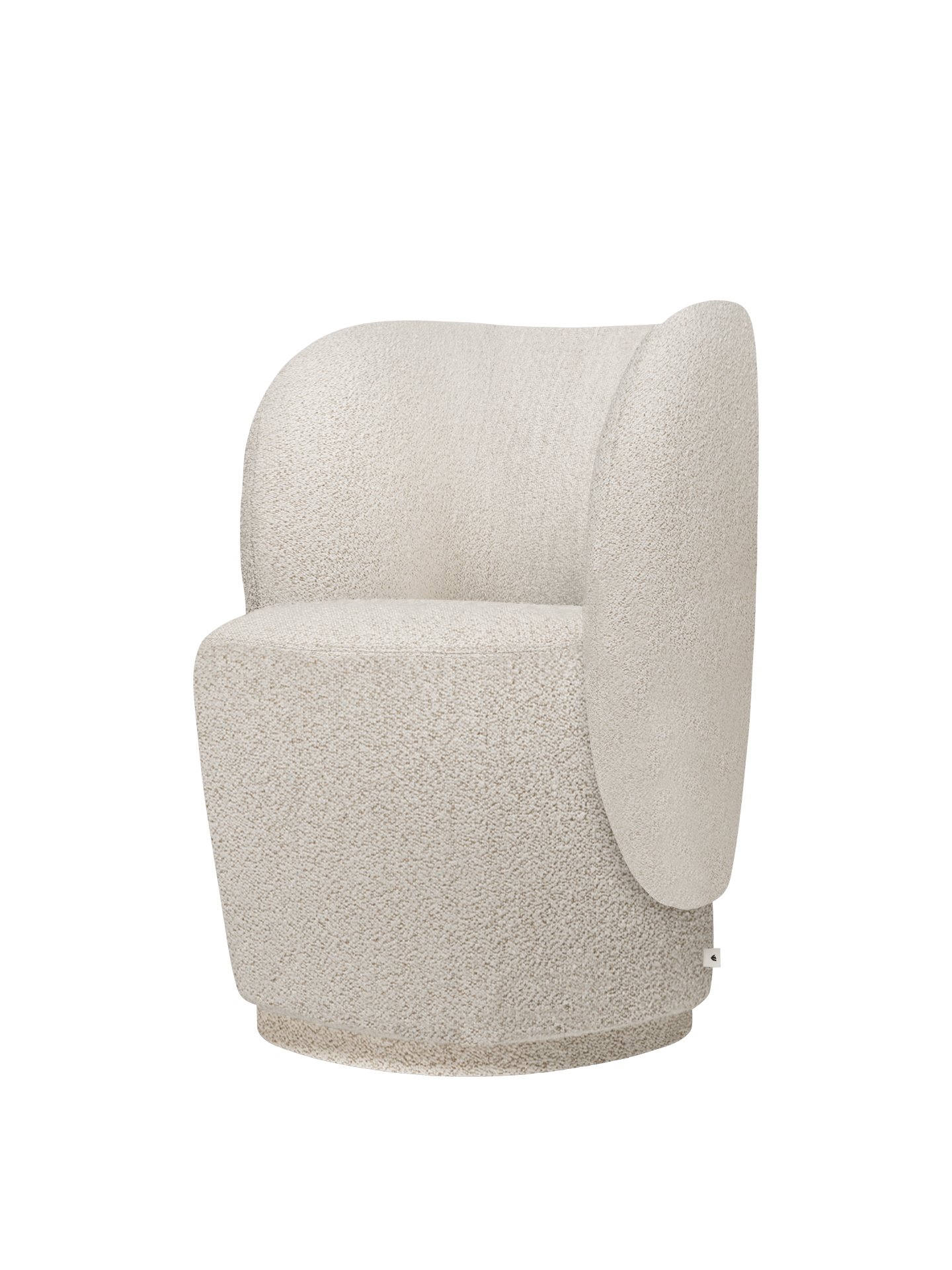 Rico Club Chair - Swivel - Soft Bouclé - Off-White/Sand