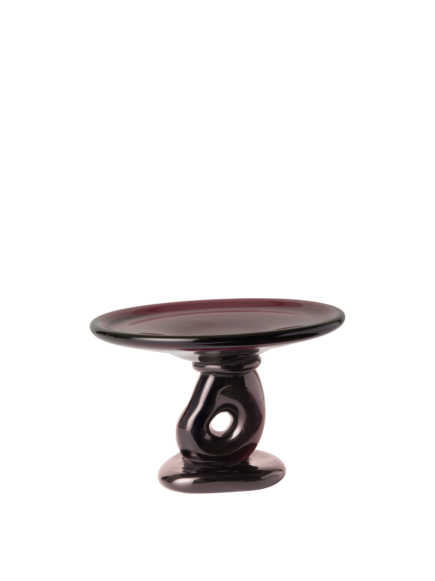Damo Glass Centrepiece - Small - Dark Grape