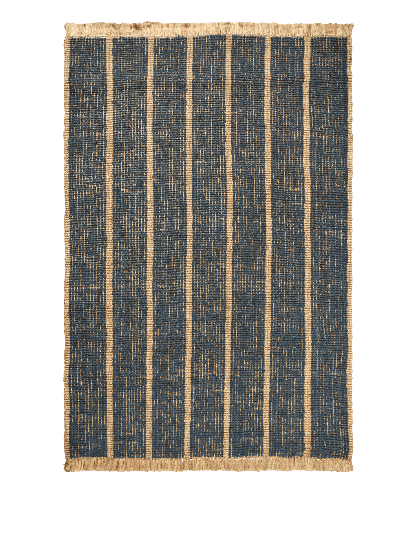 Athens Stripes Rug - Natural/Ink Blue