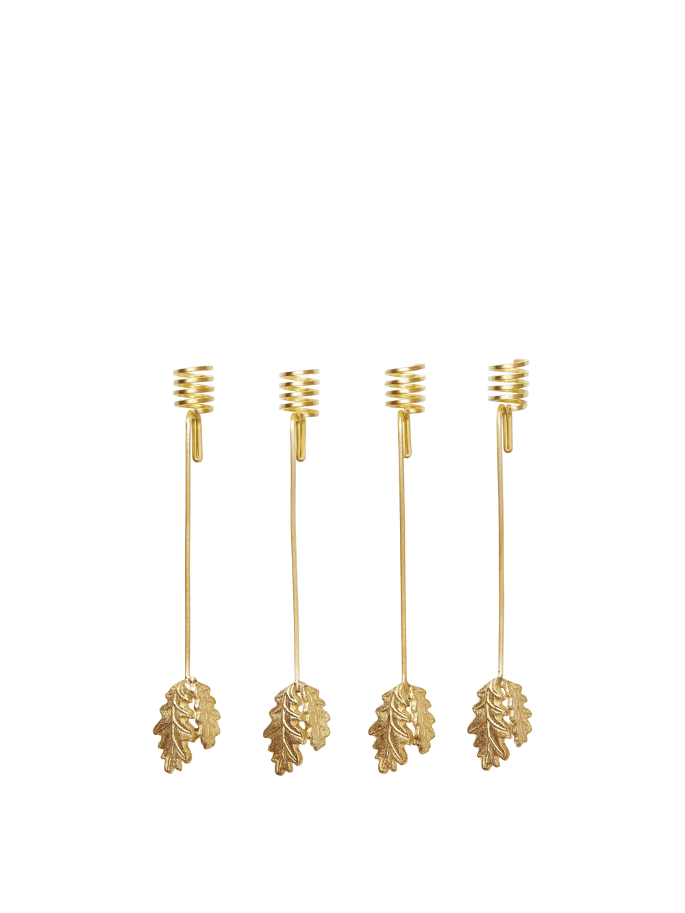 Oak Leaf Christmas Tree Candle Holders - Set of 4