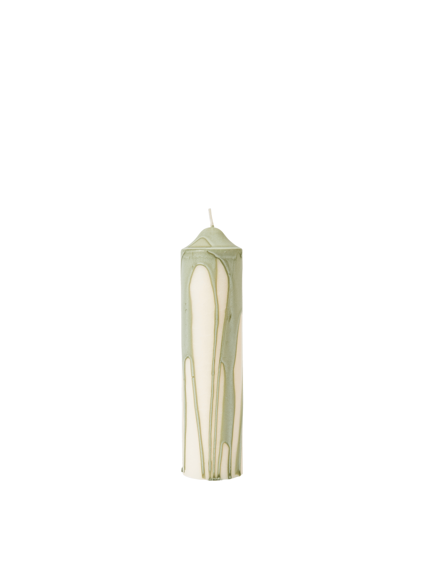 Dryp Pillar Candle - Small - Tea Green