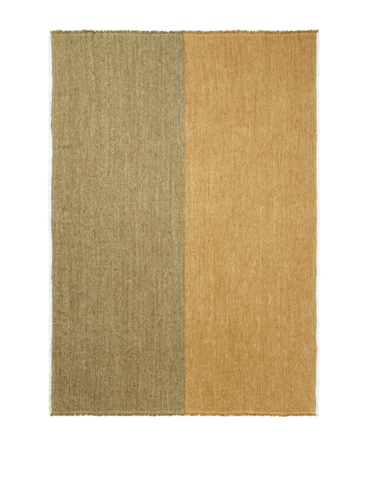 Pila Linen Throw - Khaki/Aged Gold