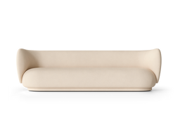 Rico Sofa 4-seater in gebroken wit met geborstelde bekleding