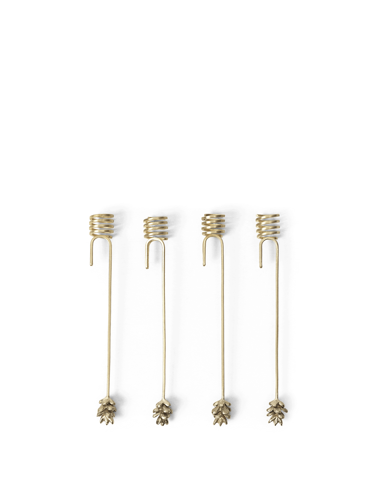 Forest Christmas Tree Candle Holders - Set of 4 - Brass | Ferm Living