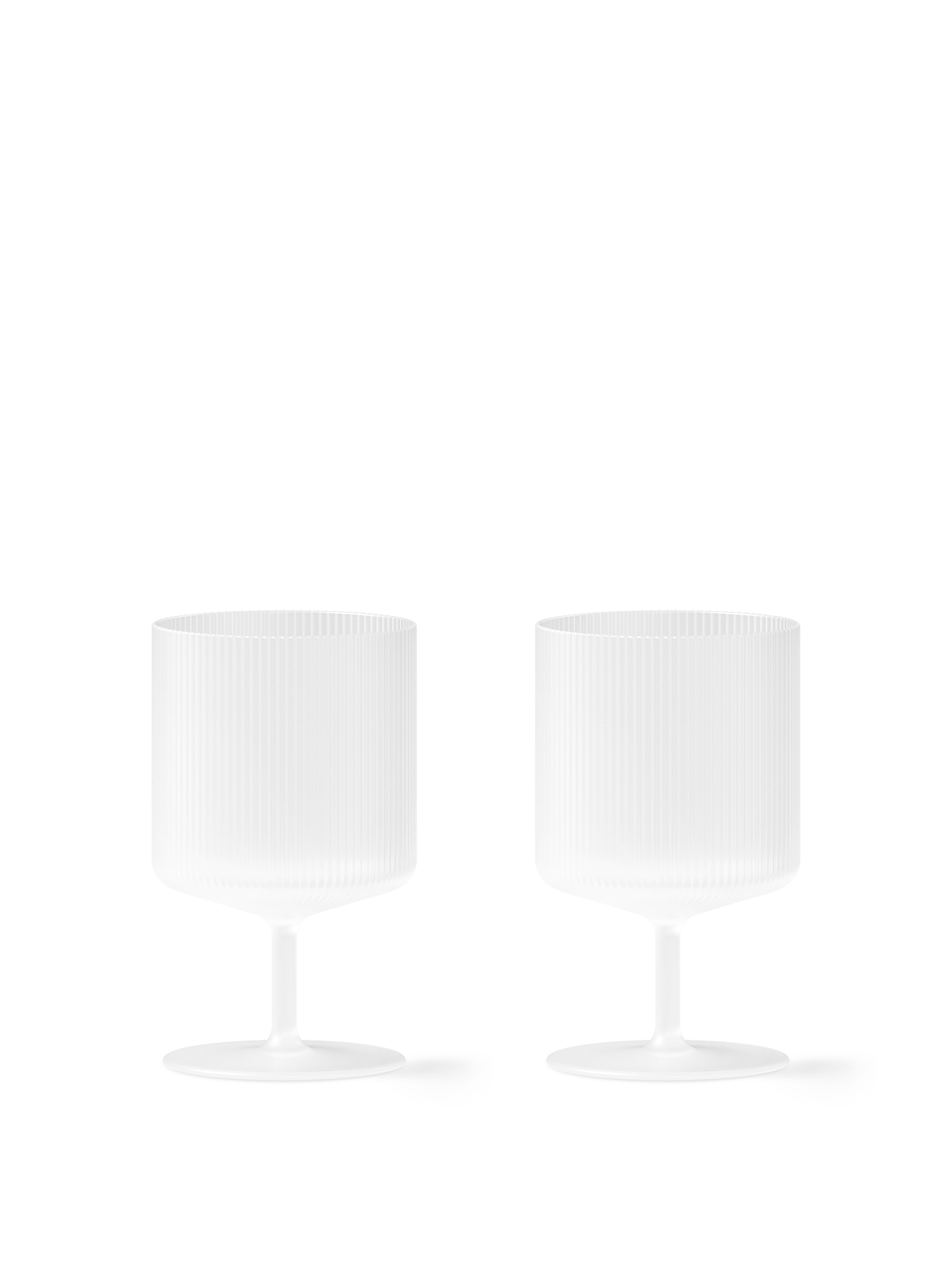 Ripple Wine Glasses - Set of 2 - Frosted