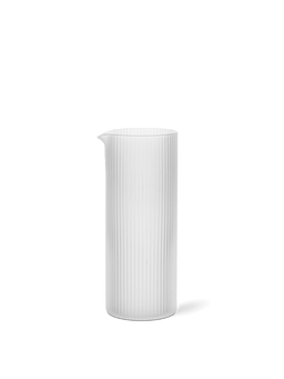 Ripple Milk Jug en verre givré à parois nervurées et bec verseur