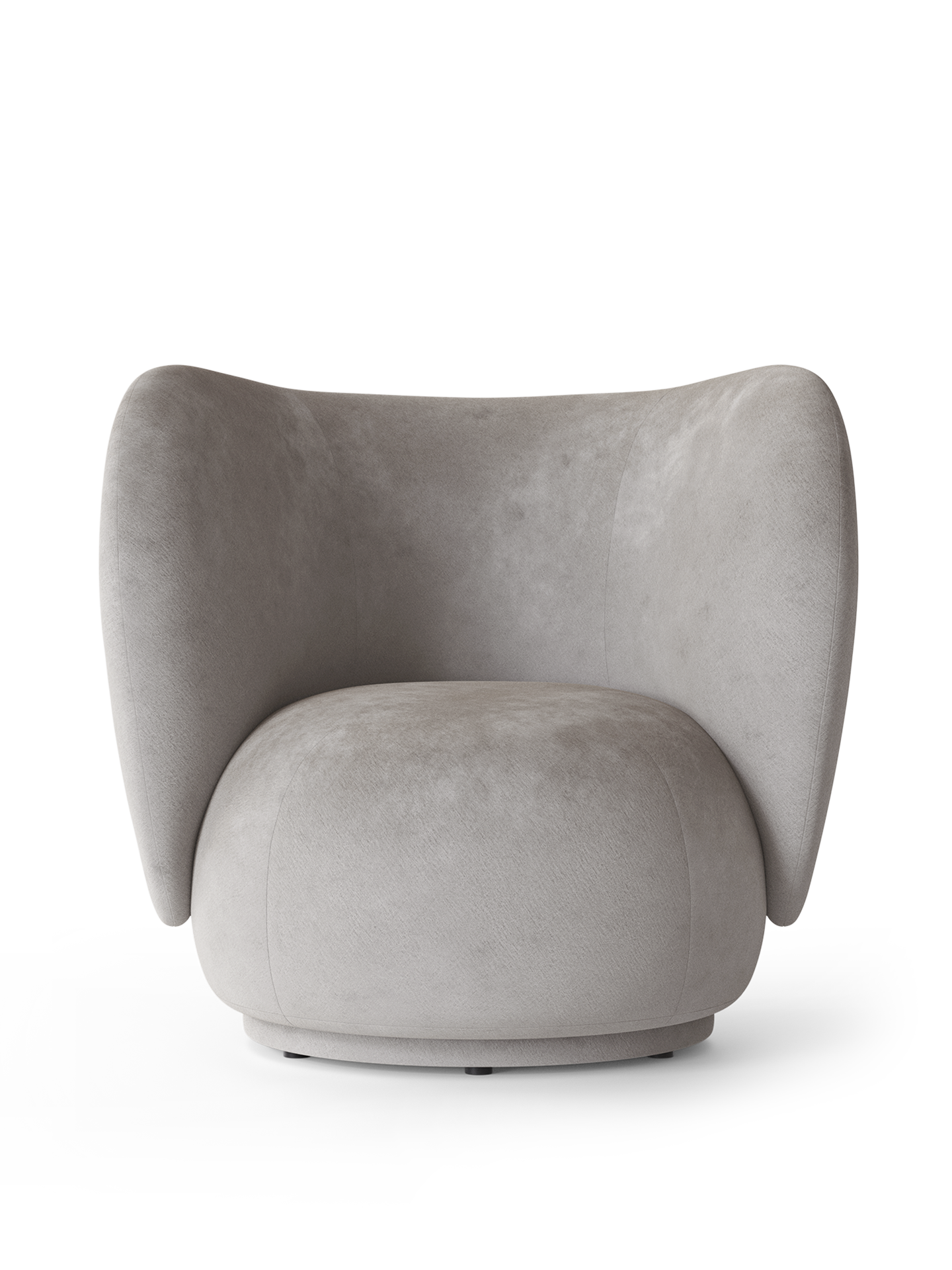 Rico Lounge Chair - Faded Velvet - Concrete