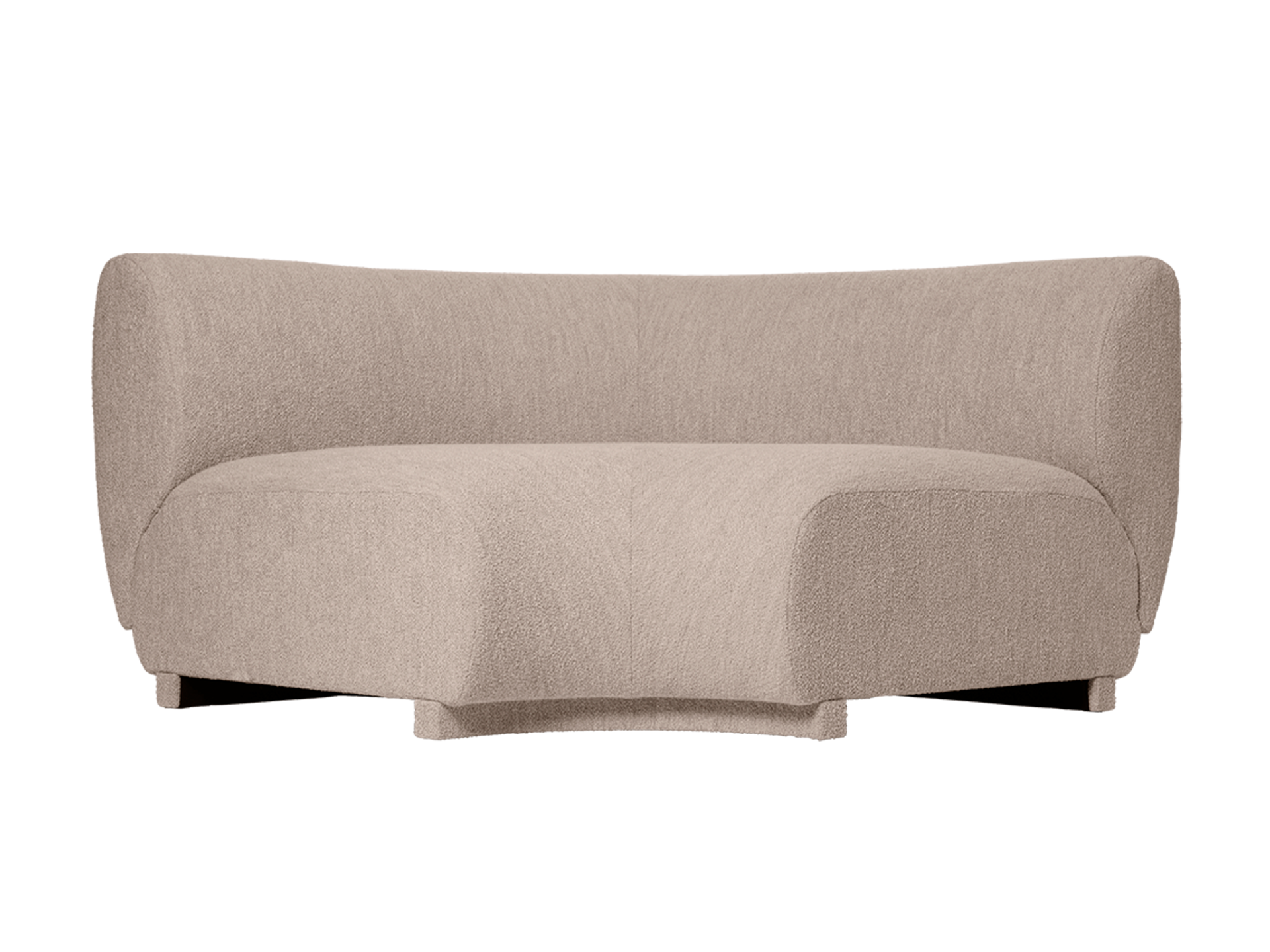 Rico Sofa Corner - Wide - Soft Bouclé - Natural