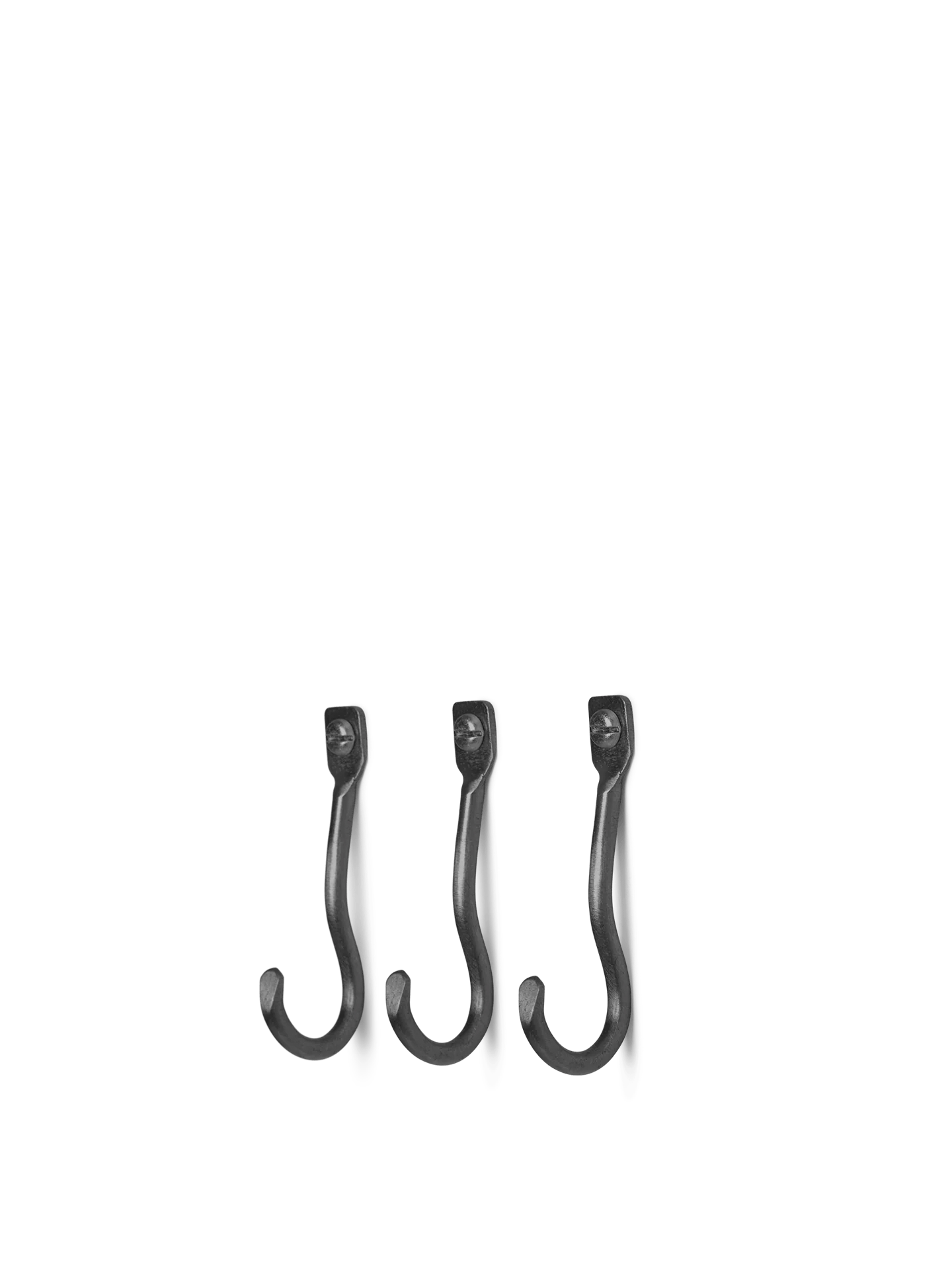 Curvature Hooks - Set of 3 - Black Brass