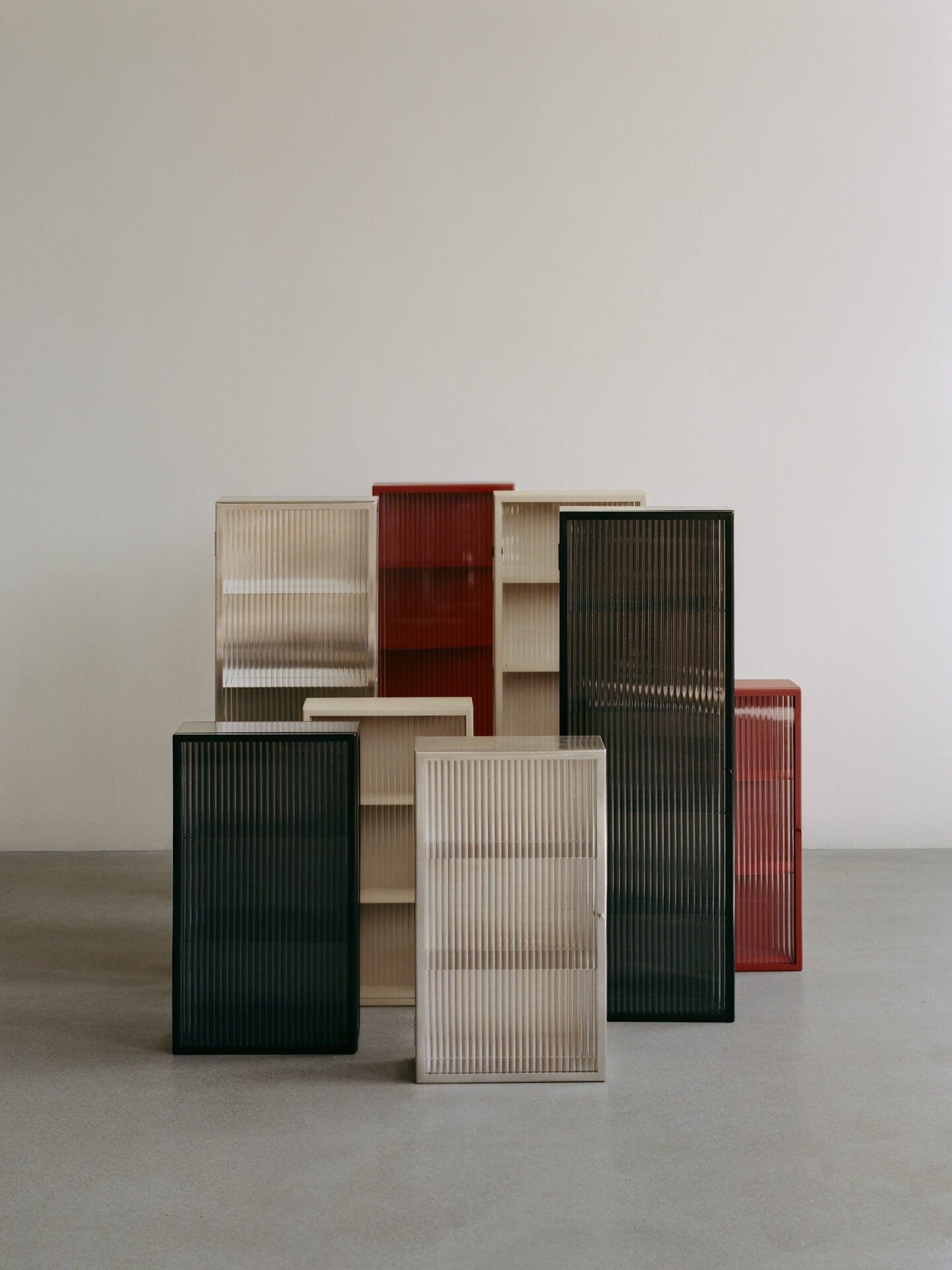 Haze Wall Cabinet - Tall - 35 x 100 cm - Red – Ferm Living