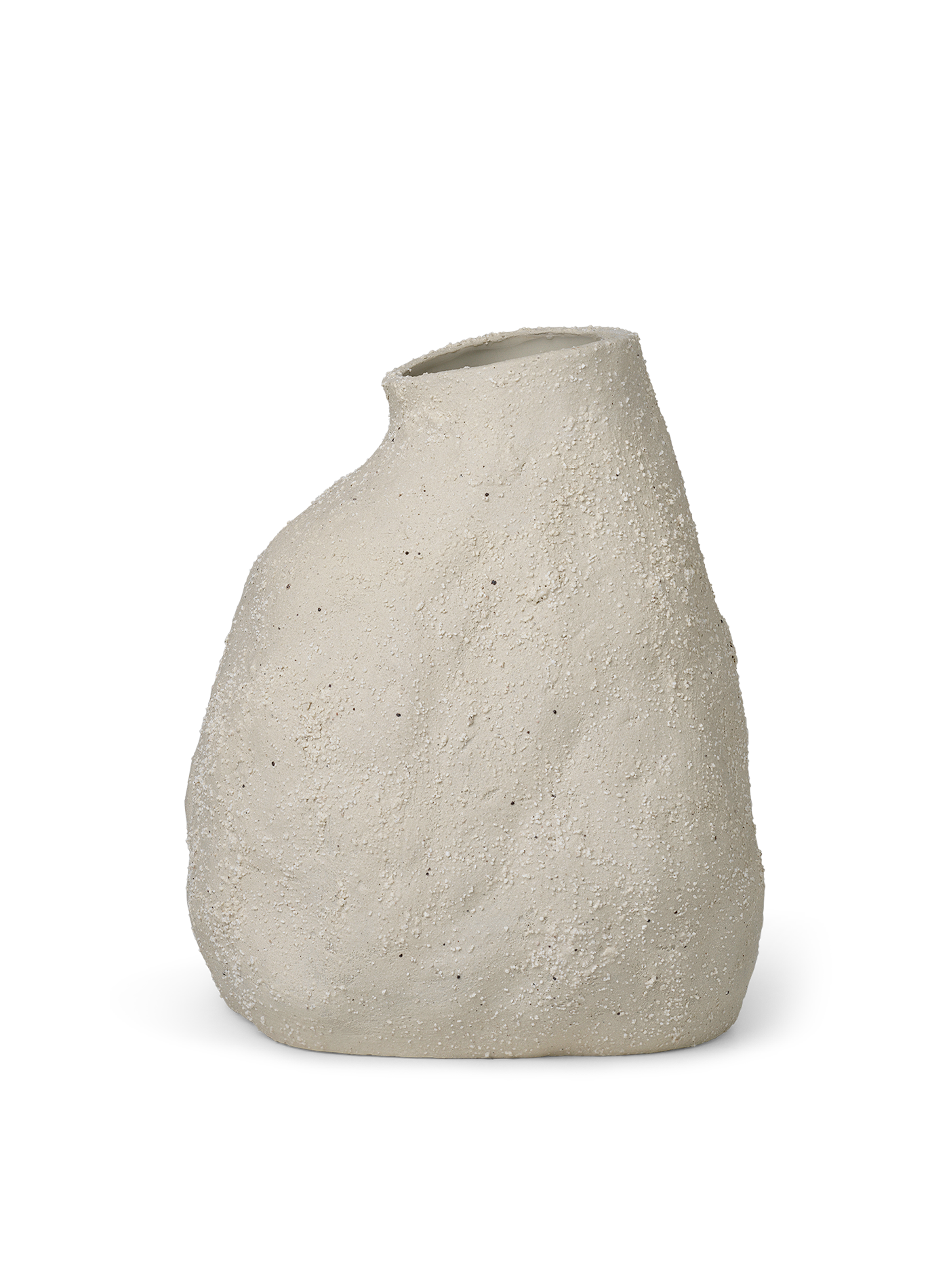 Vulca Vase - Medium - Off-white Stone