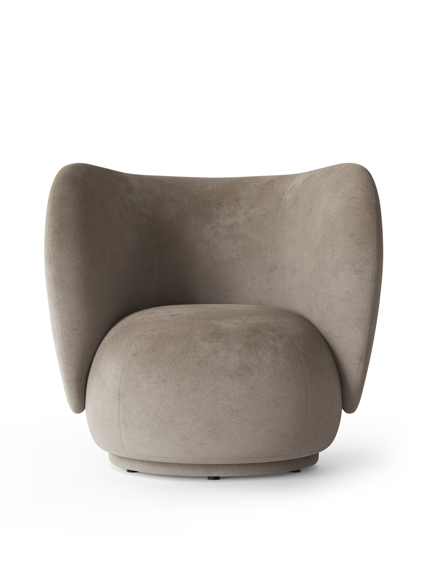 Rico Lounge Chair - Faded Velvet - Beige