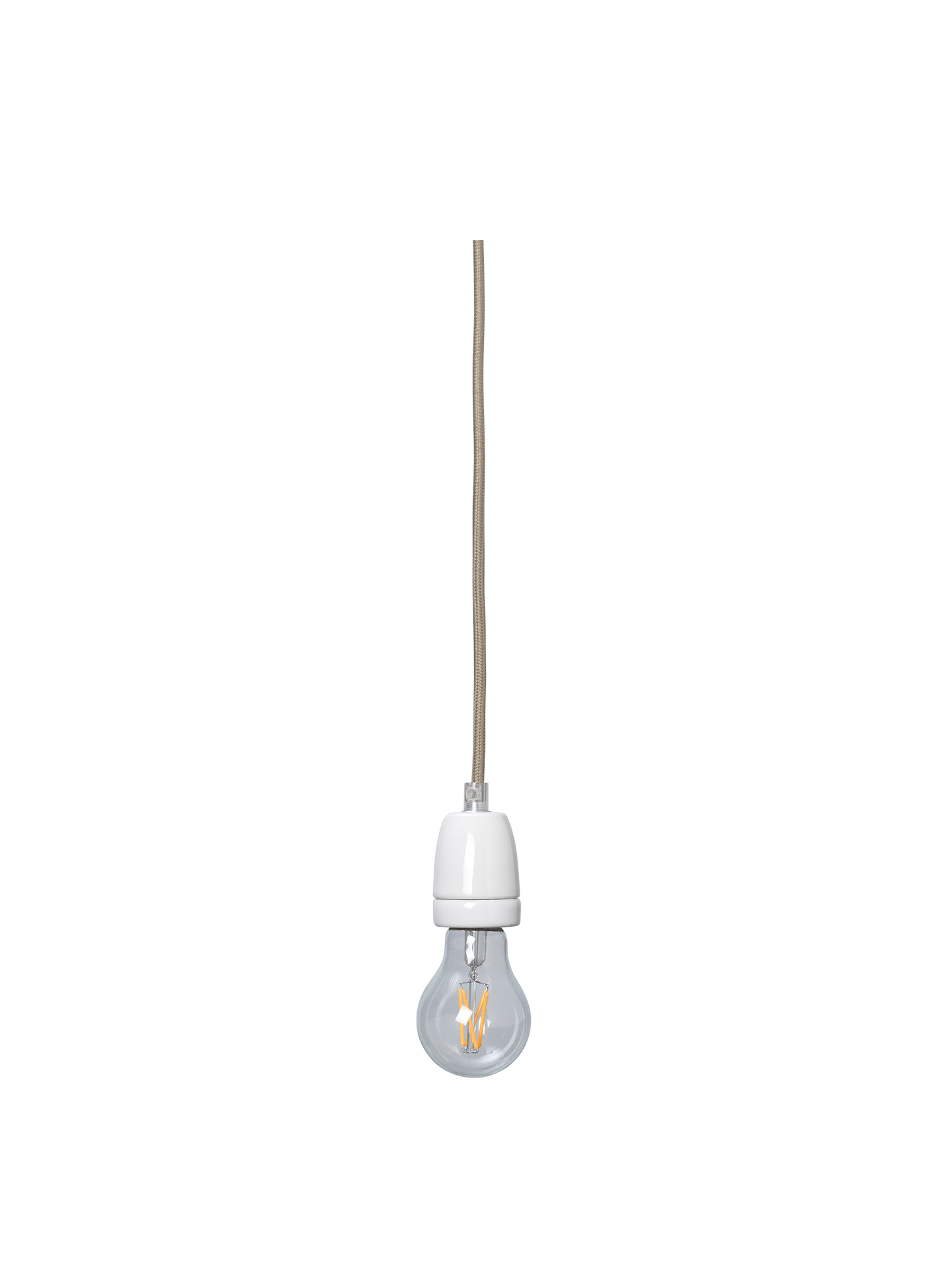 Fabric Cord Set - Ceramic Socket - 4m - Pendant - Dark Cashmere