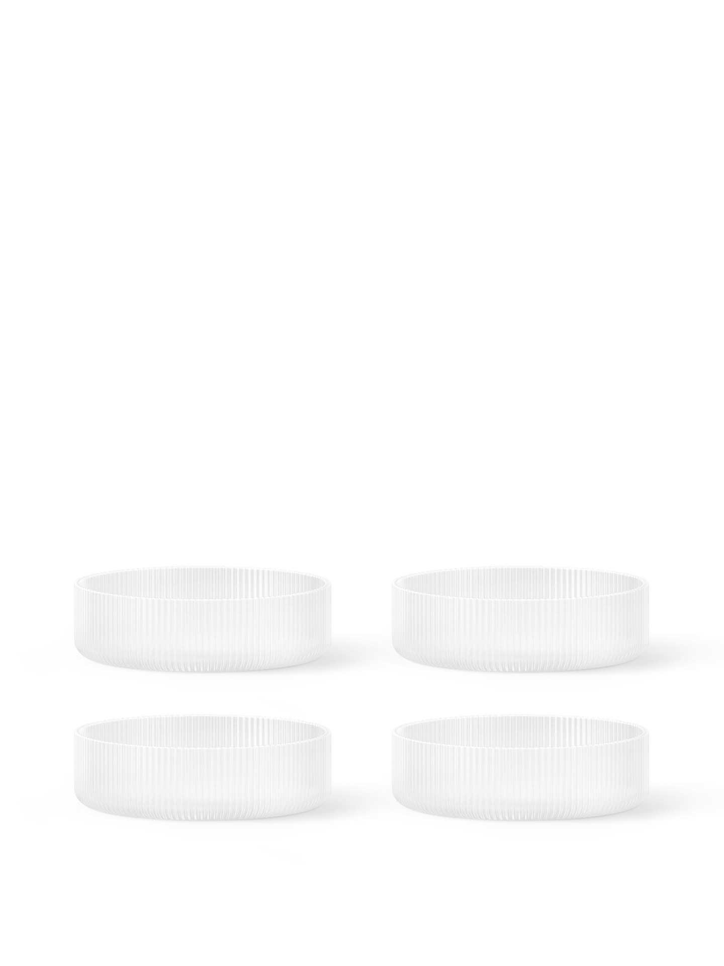 Ripple Serving Bowls - Set of 4 - Frosted