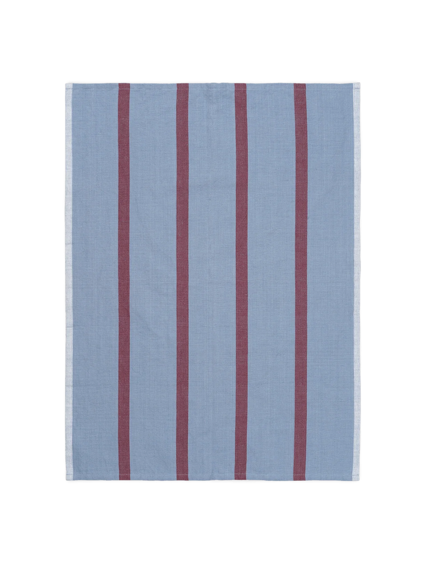 Hale Tea Towel - Faded Blue/Burgundy