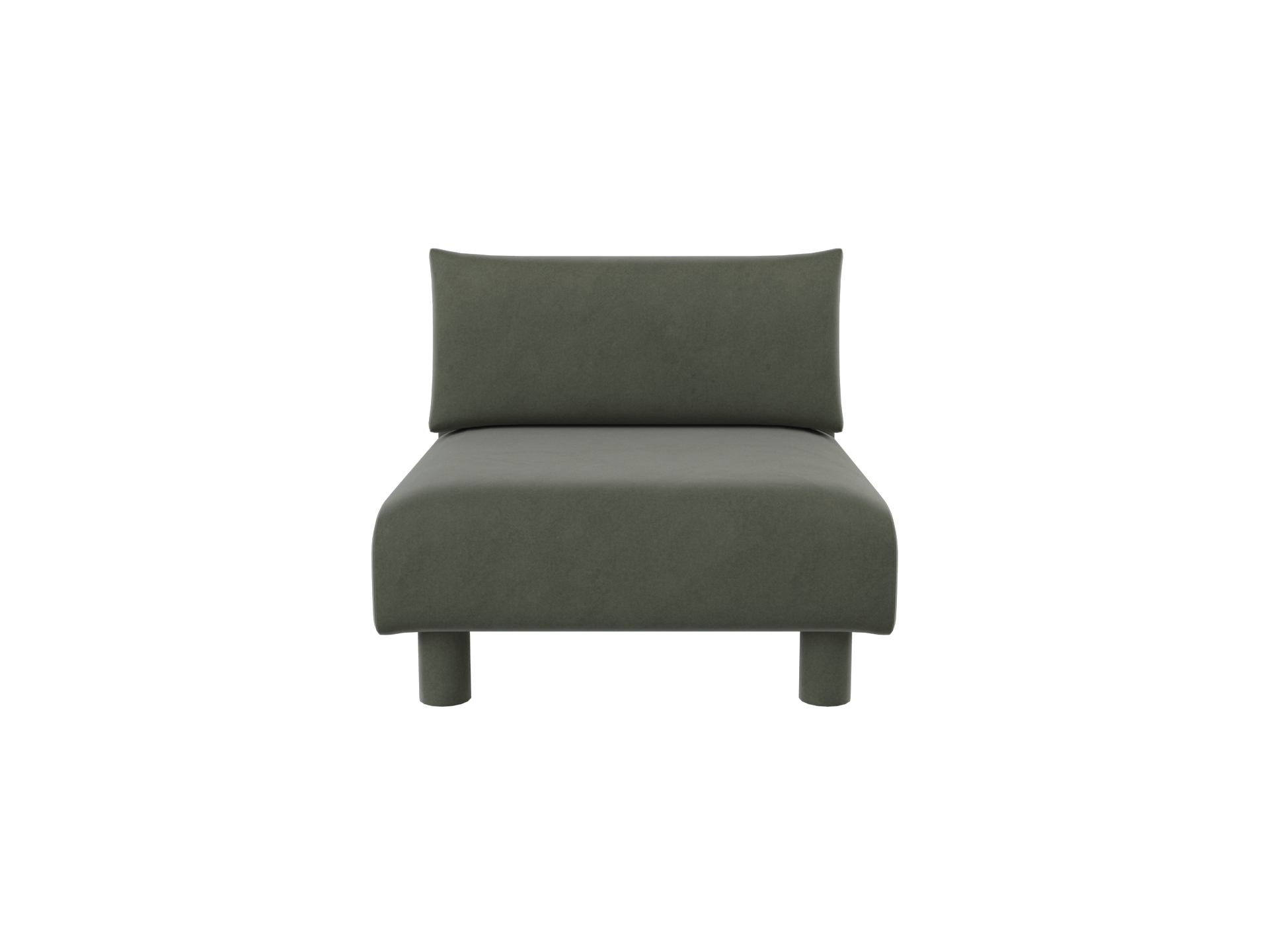 Dase Sofa Center - Rich Velvet - Pine
