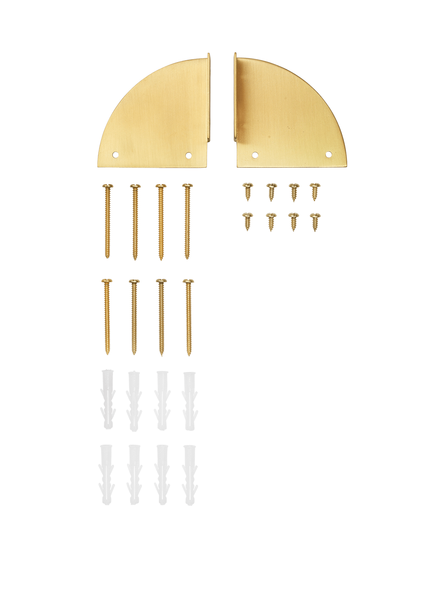 Sector Brackets - Small - Brass