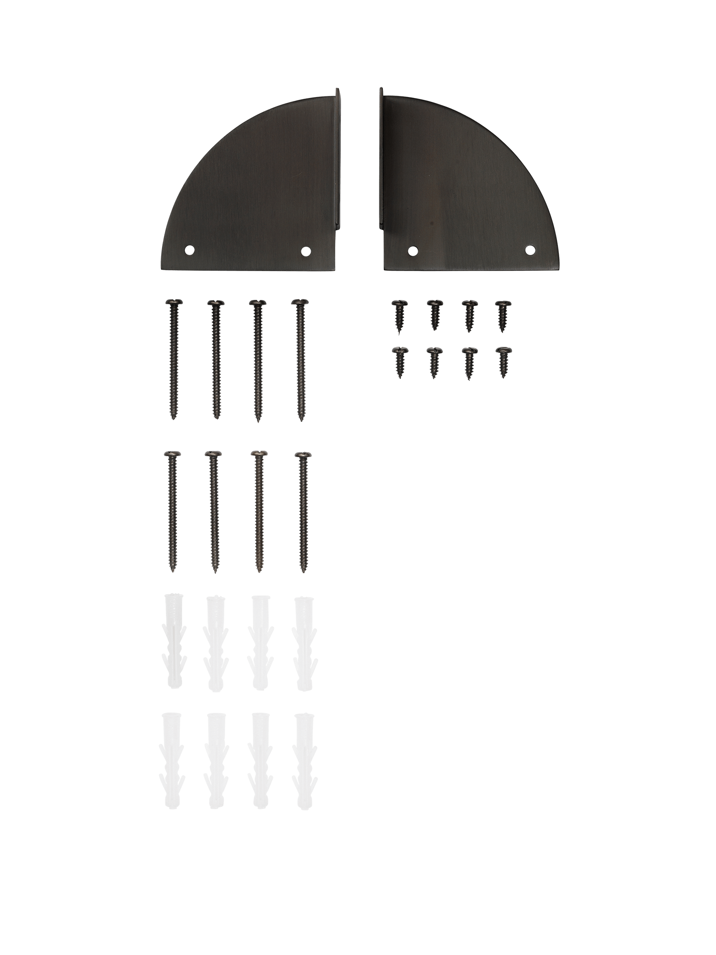 Sector Brackets - Small - Black Brass